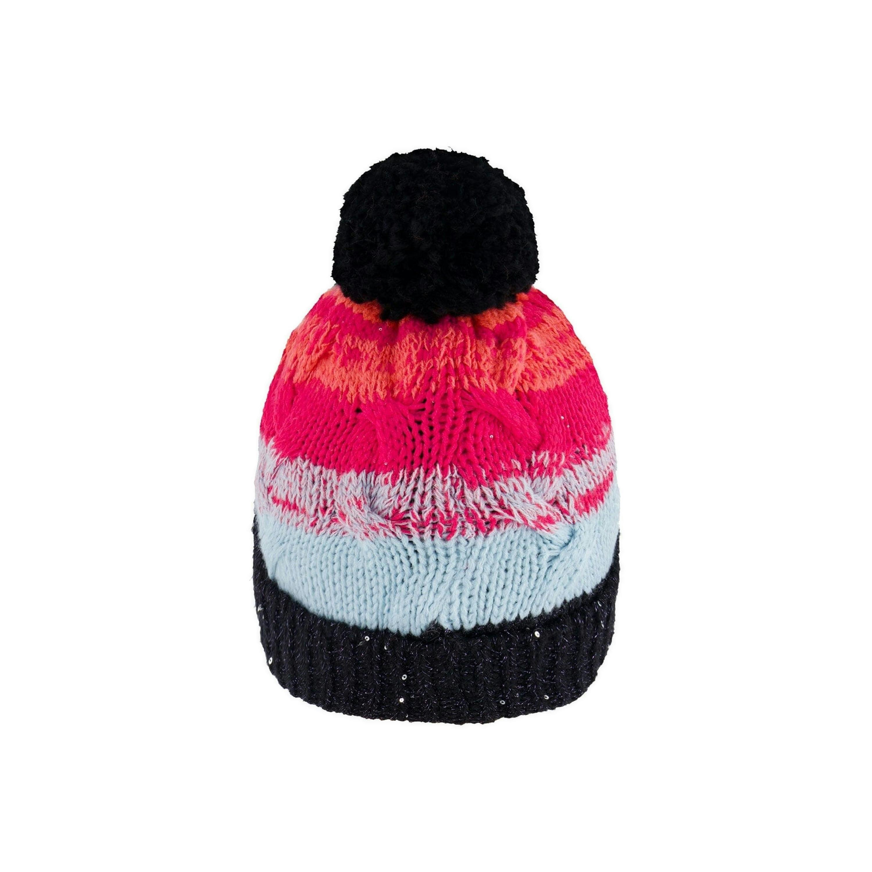 Knit Hat Gradient Blue, Coral And Fuschia , view 4 of 6