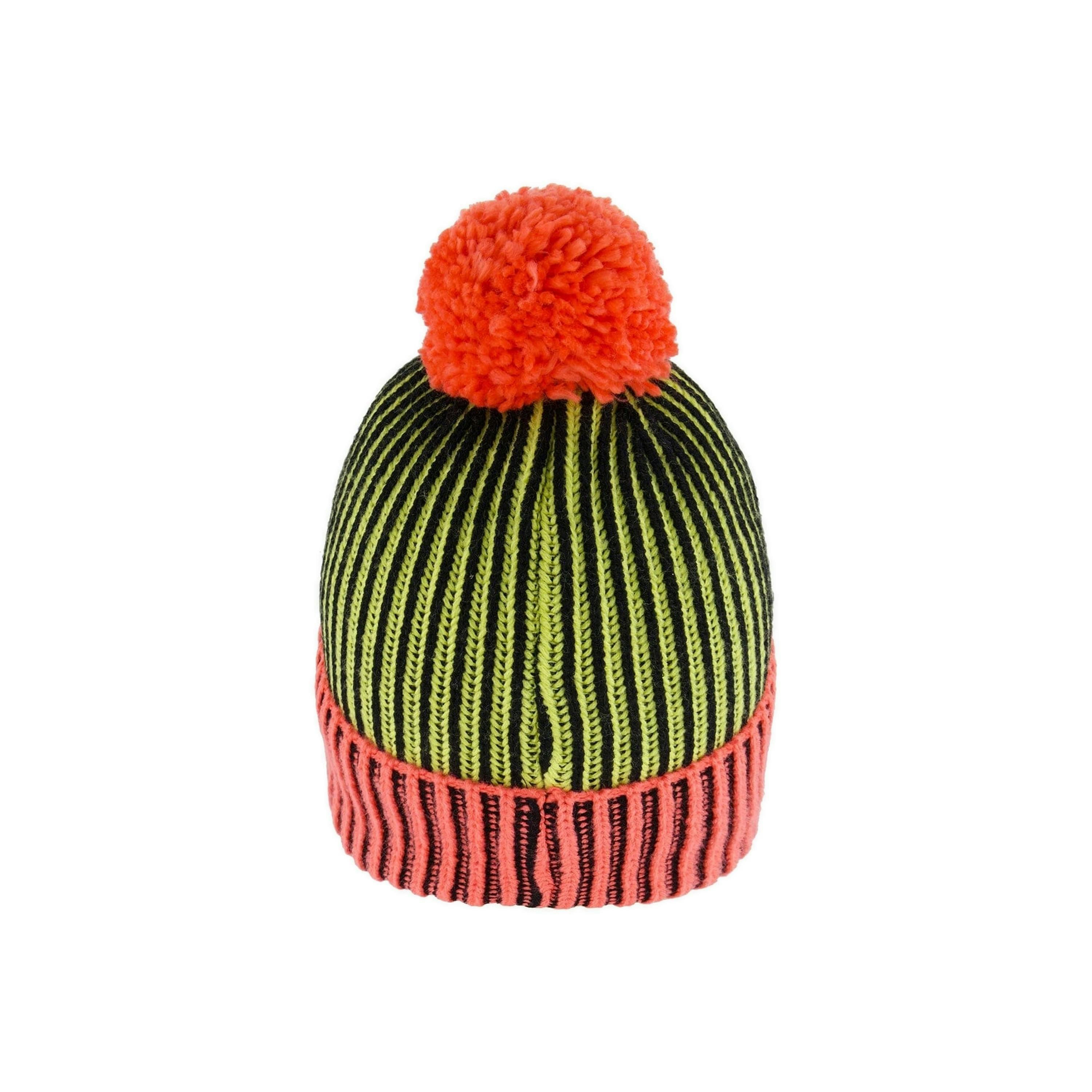 Knit Hat Black, Lime And Coral , view 3 of 5