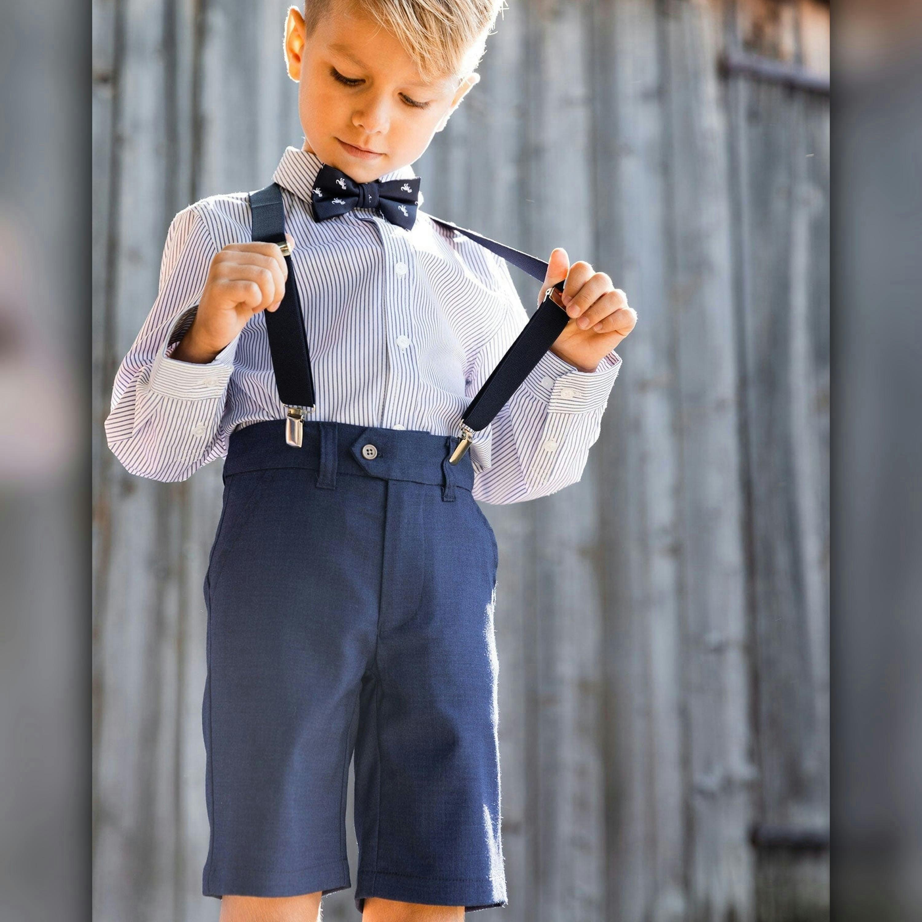 Slant Pocket Bermuda Shorts Navy Blue , view 2 of 5