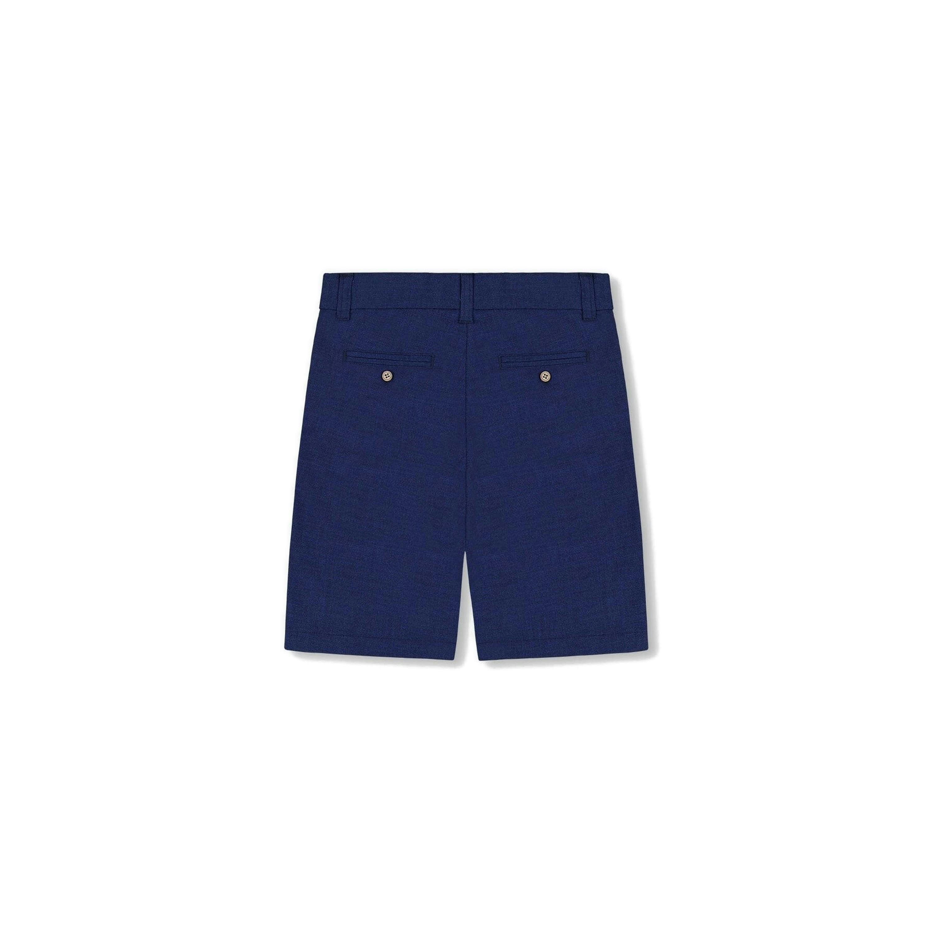 Slant Pocket Bermuda Shorts Navy Blue , view 4 of 5