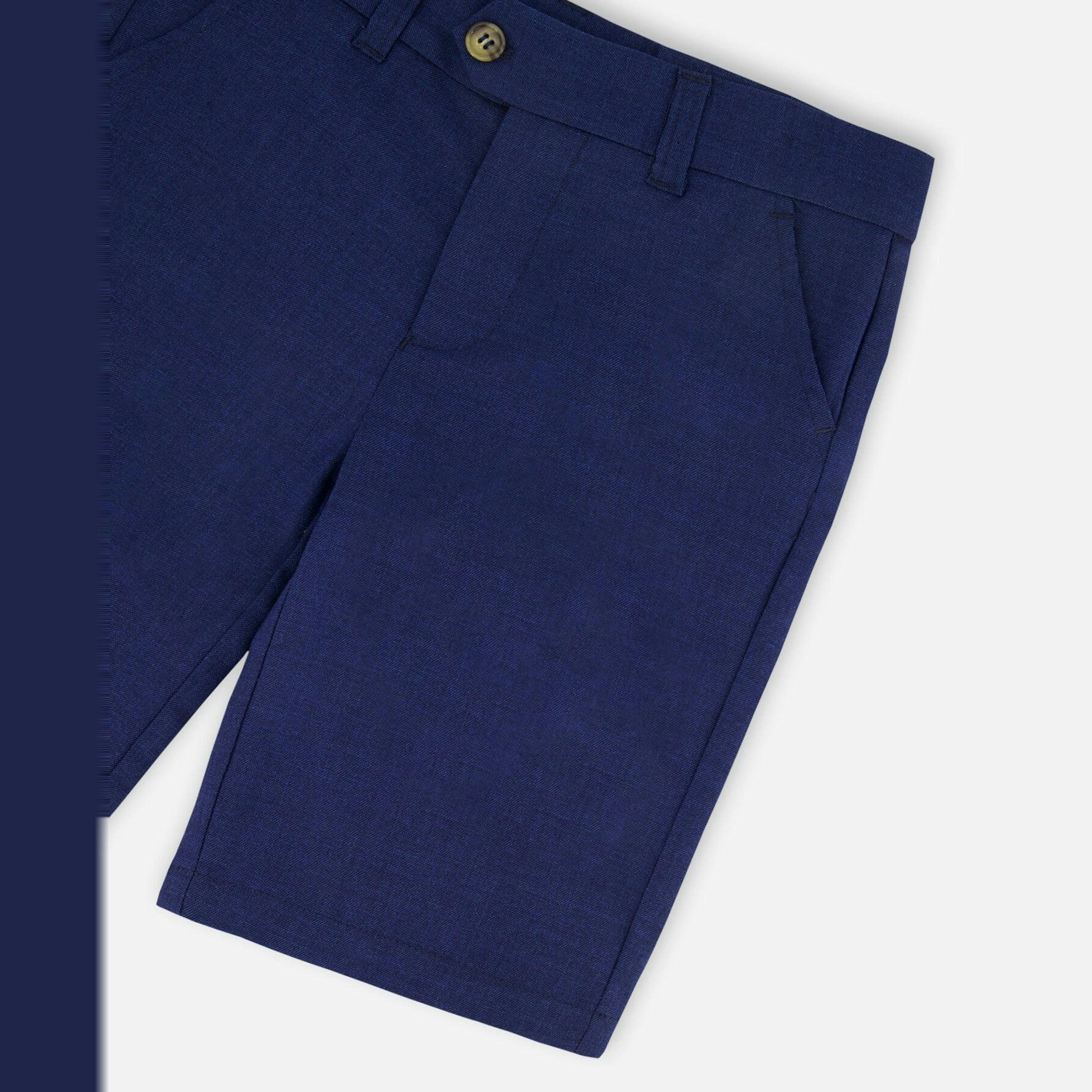 Slant Pocket Bermuda Shorts Navy Blue , view 5 of 5