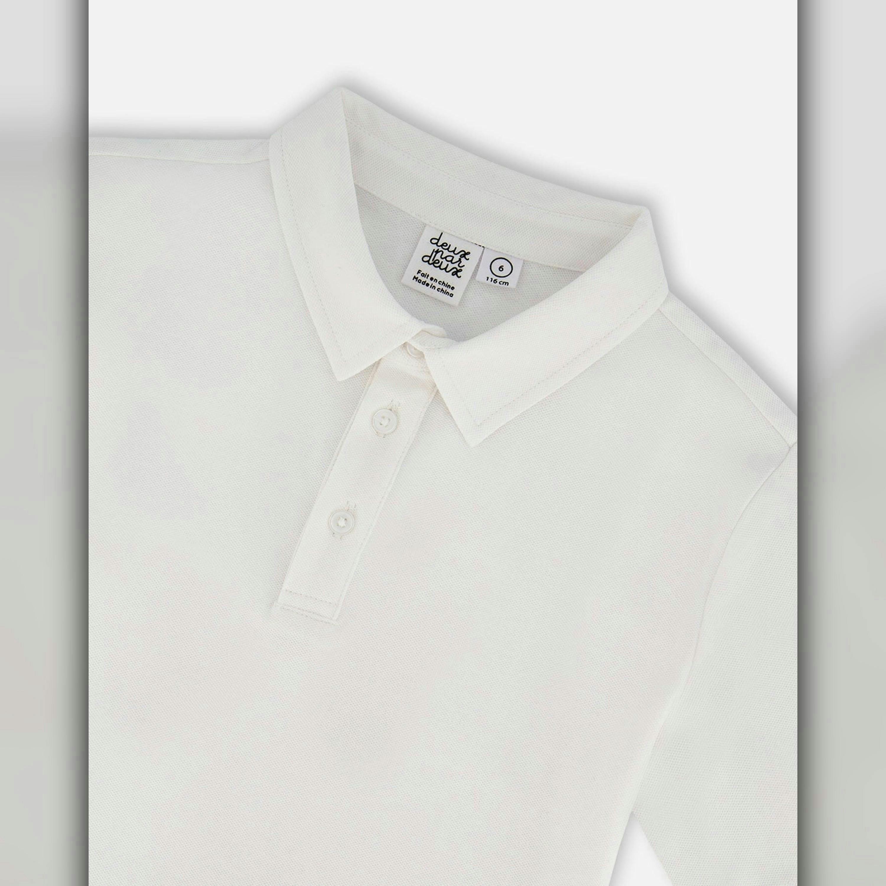 Short Sleeve Polo Shirt White , view 4 of 4