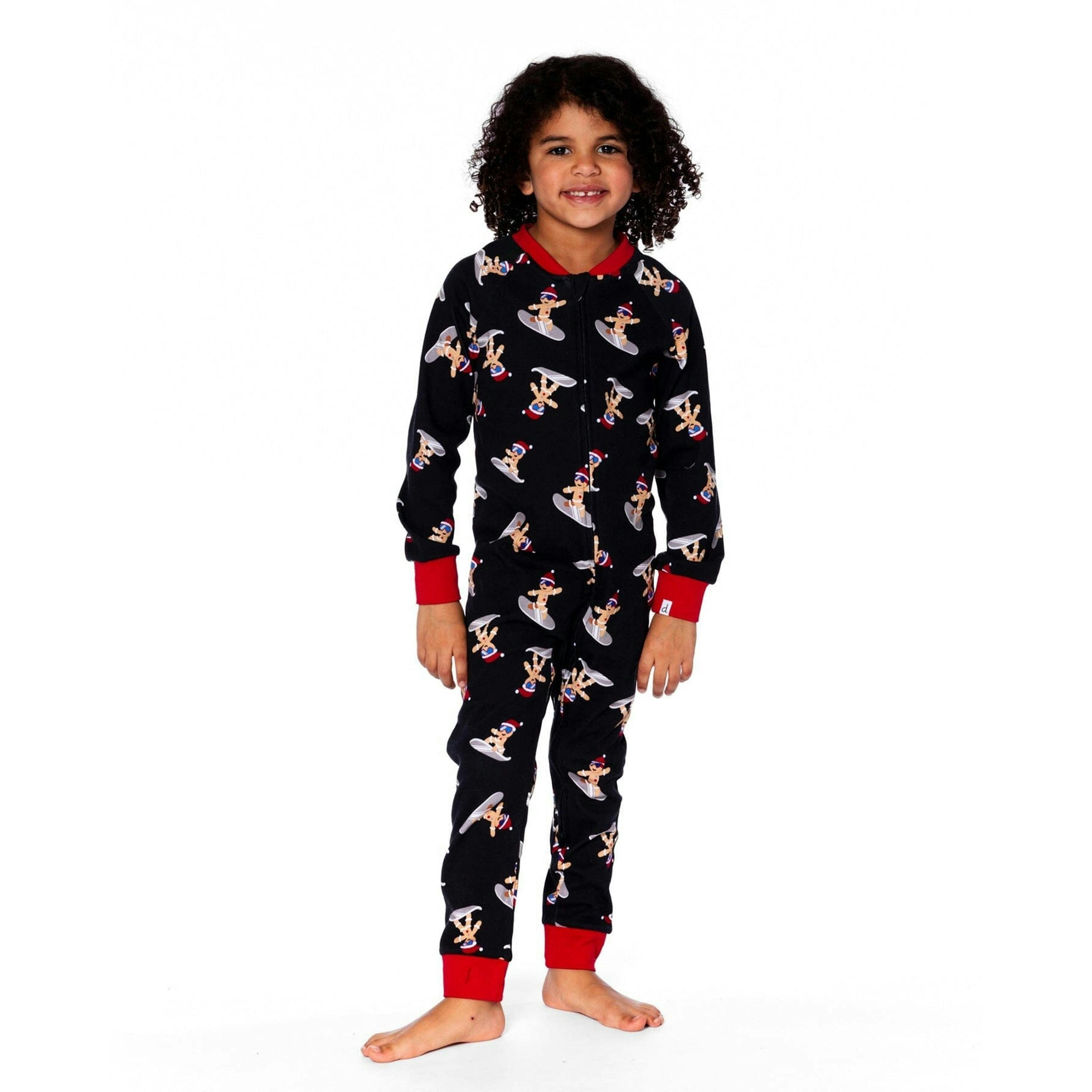Organic Cotton Interlock One-Piece Pajama Black Cookie Print , view 2 of 5