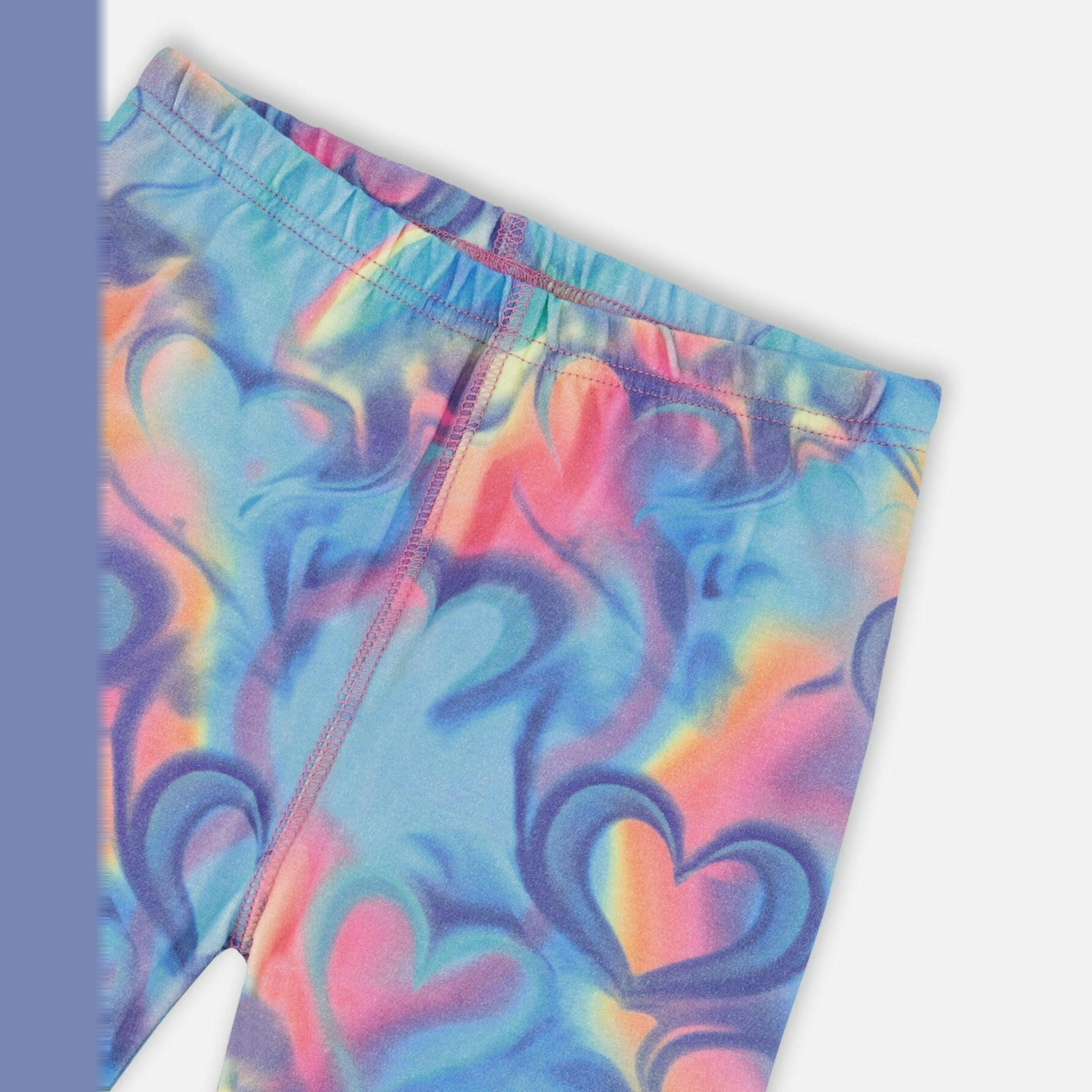 Organic Cotton Two-Piece Pajamas Rainbow Heart Print , view 5 of 6