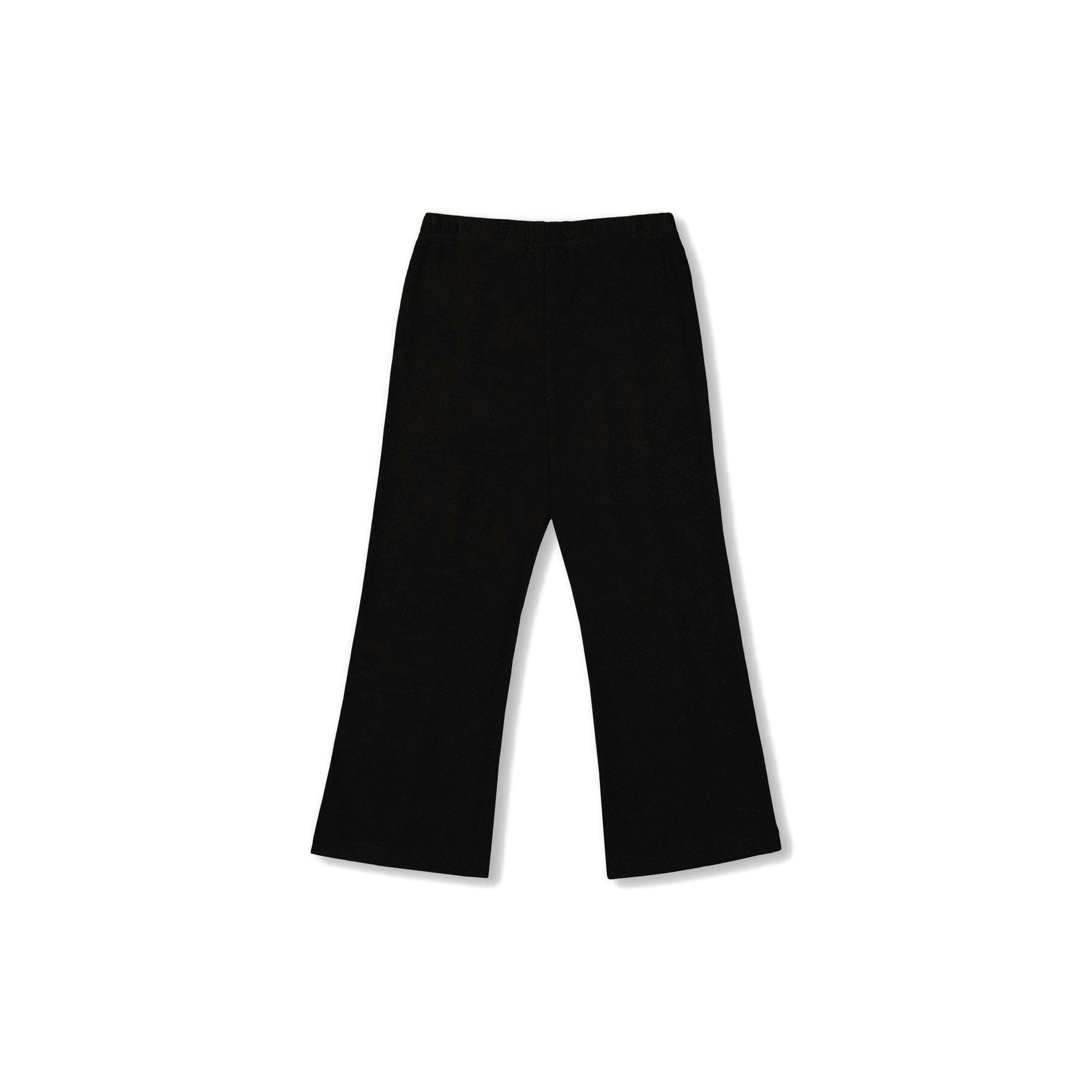 Ribbed Leggings Bootleg With Slit Black , view 3 of 5