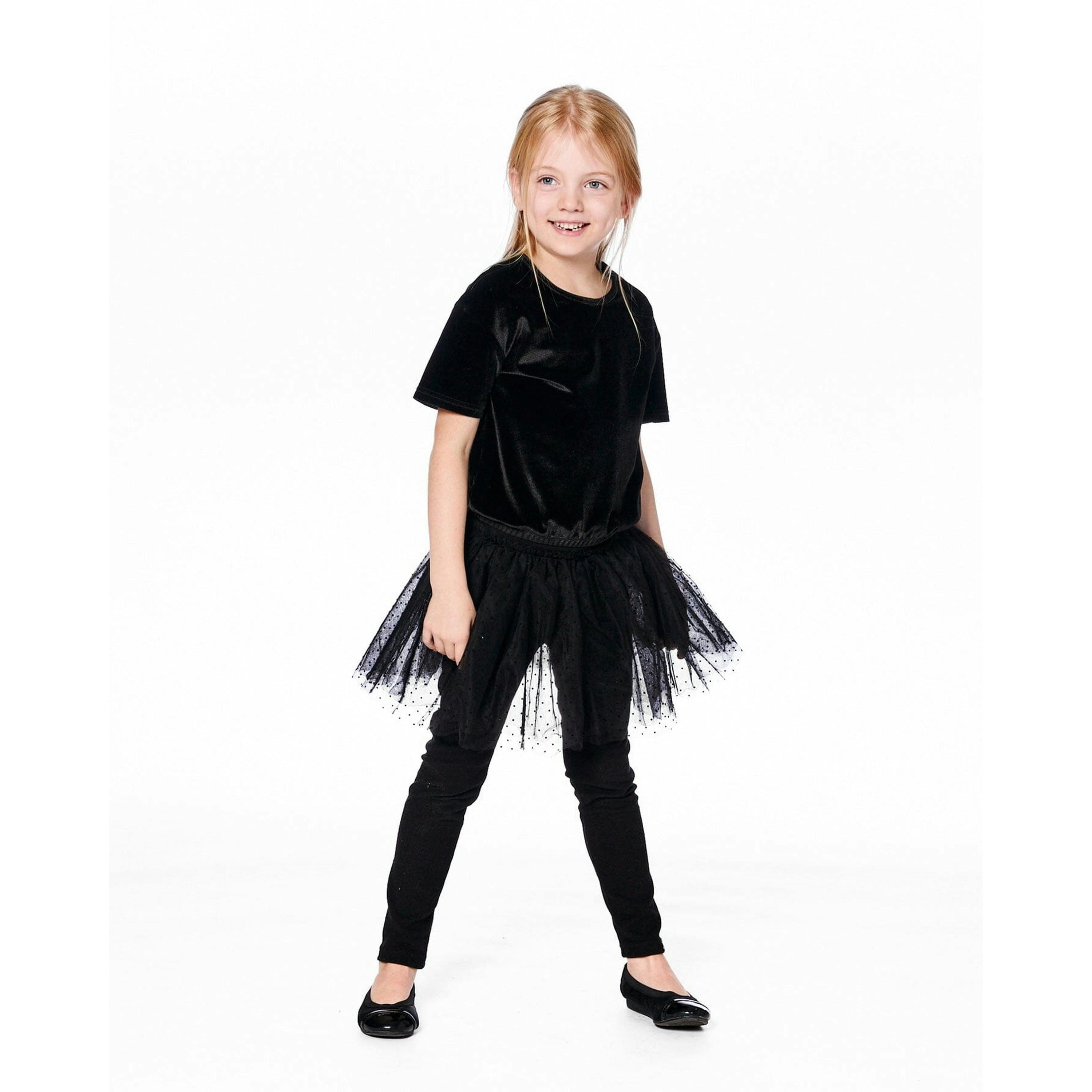 Leggings With Tulle Skirt Black , view 2 of 5