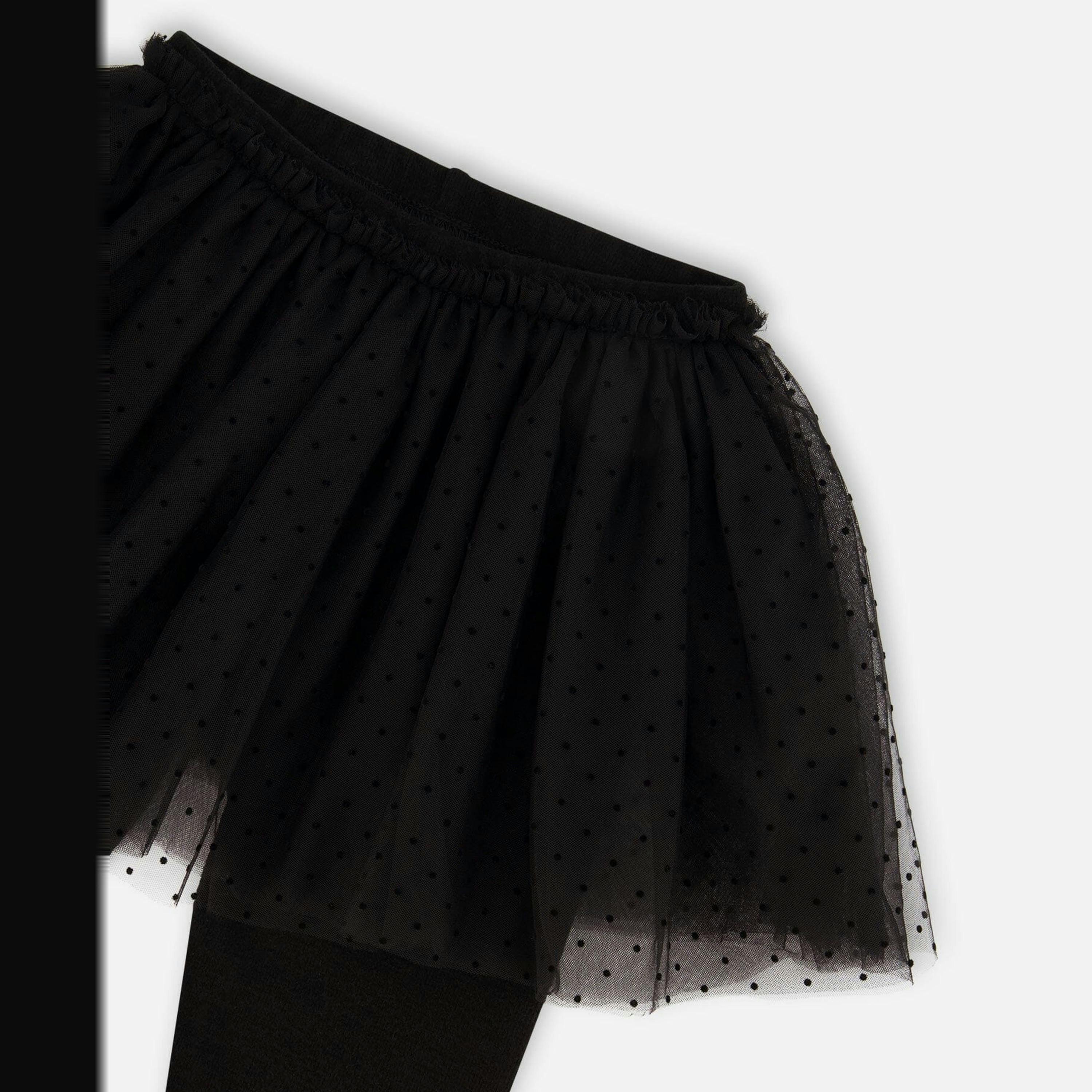 Leggings With Tulle Skirt Black , view 4 of 5