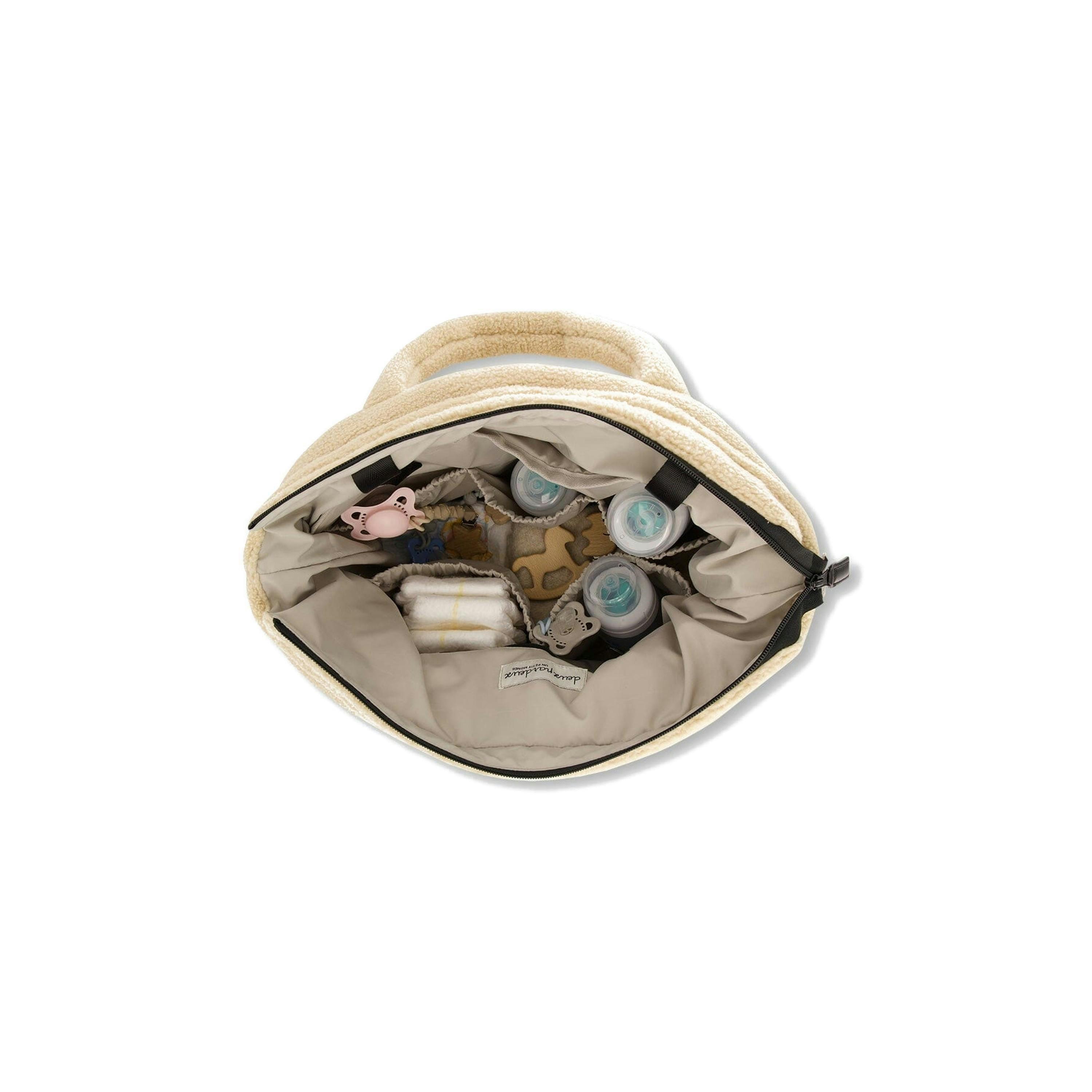 Diaper Bag With Changing Mat Light Beige , view 3 of 4