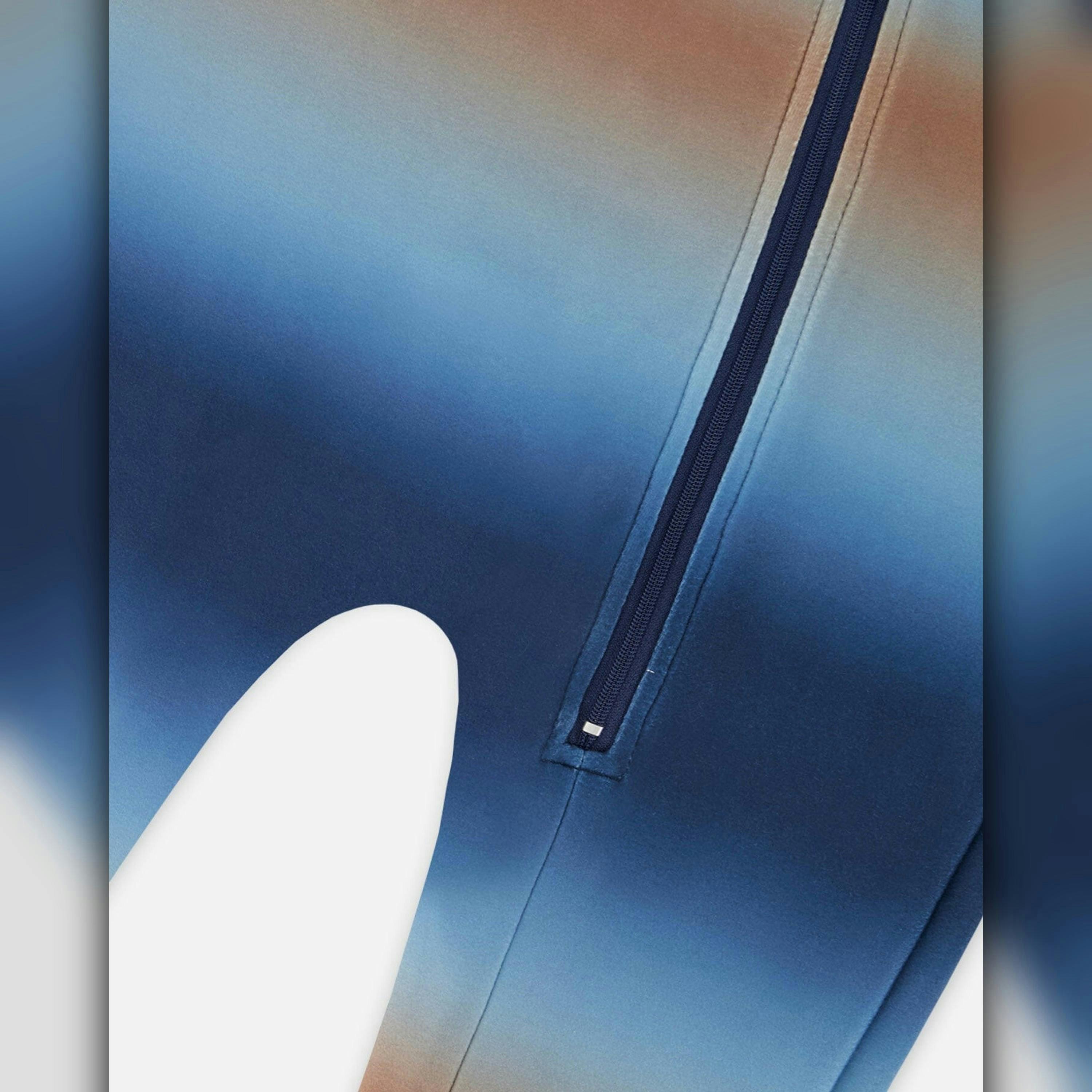 One-Piece Thermal Underwear Blue And Beige Gradient , view 4 of 5