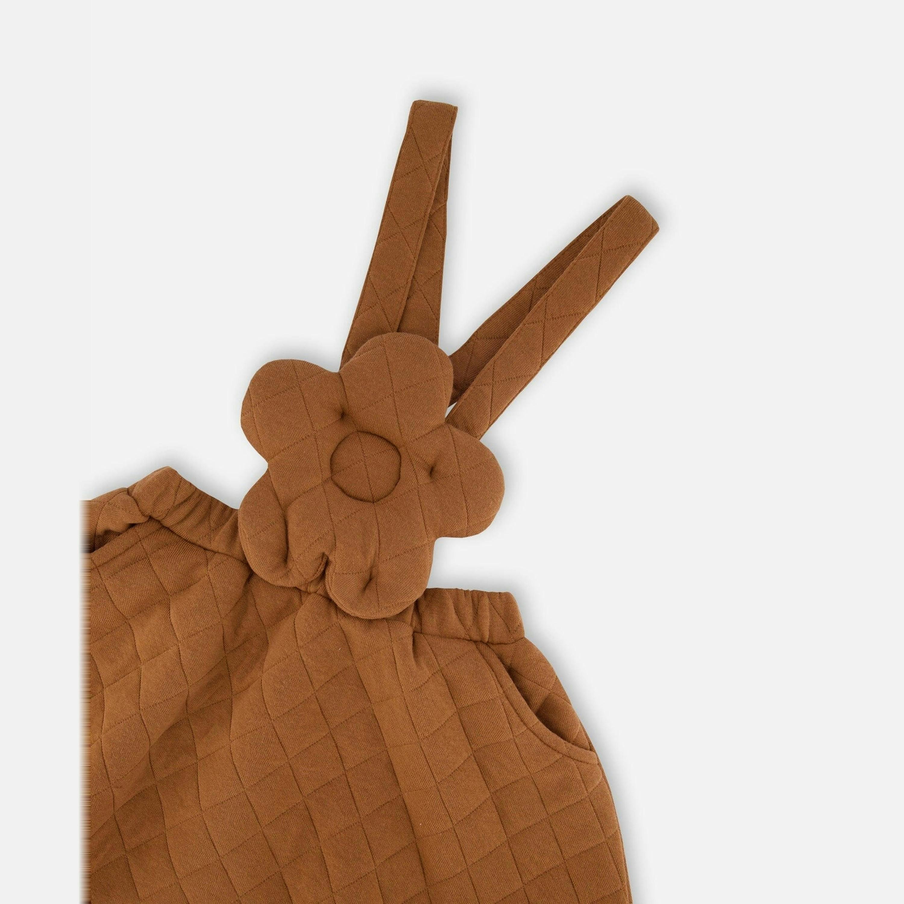 Quilted Overall Dress Mocha , view 4 of 5