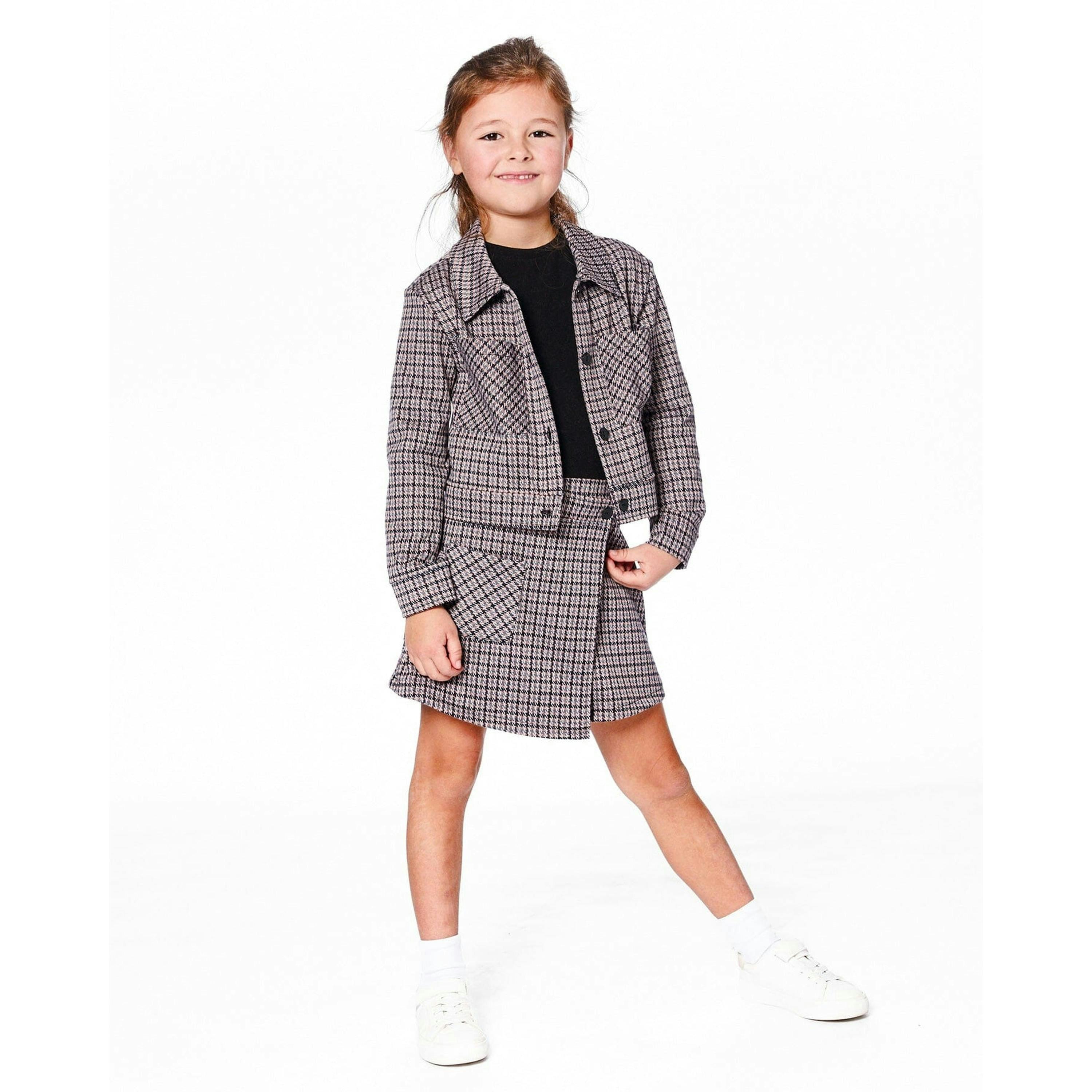 Jacquard Knit Jacket With Houndstooth Pattern , view 2 of 5