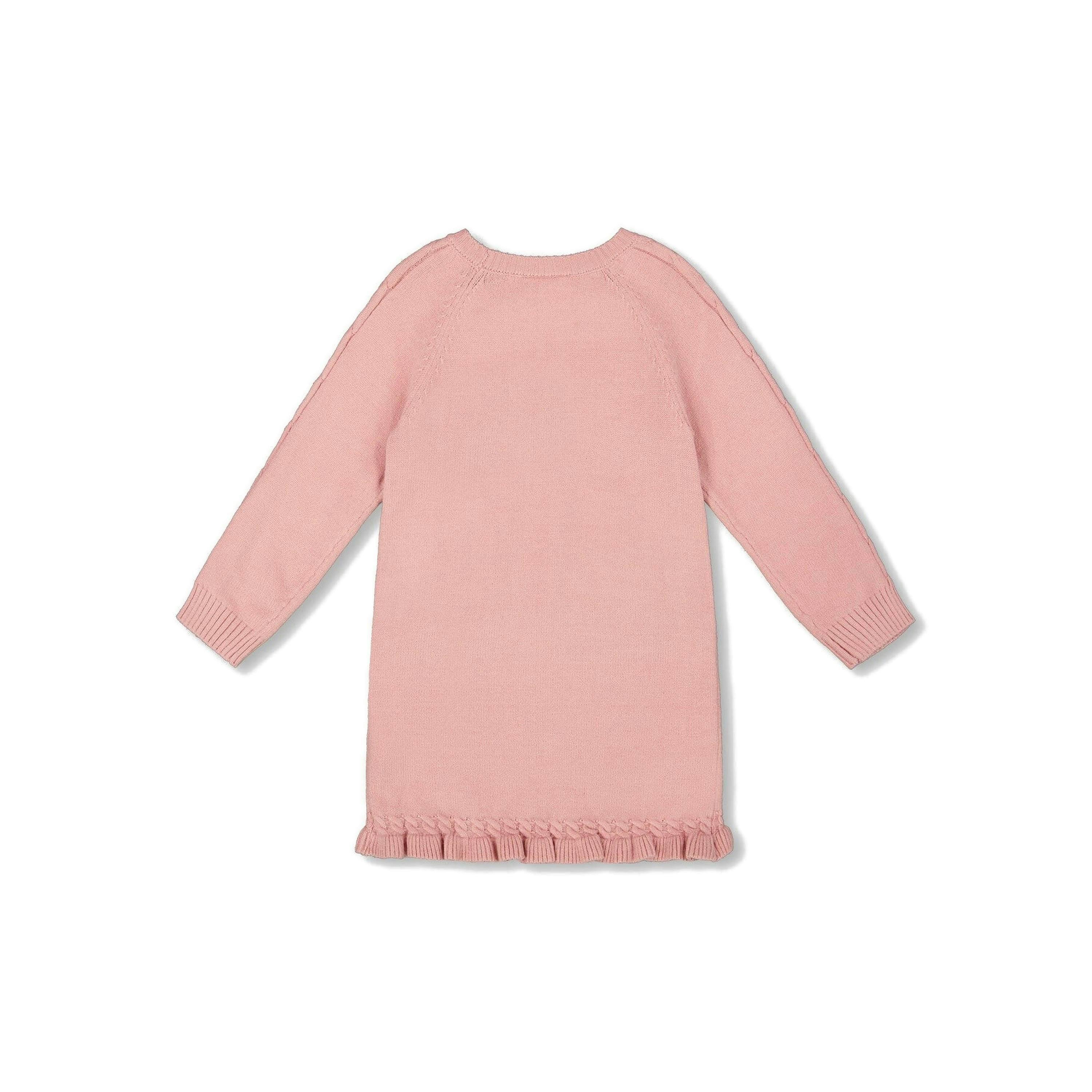 Knitted Dress Dusty Pink With Unicorn Intarsia , view 3 of 5