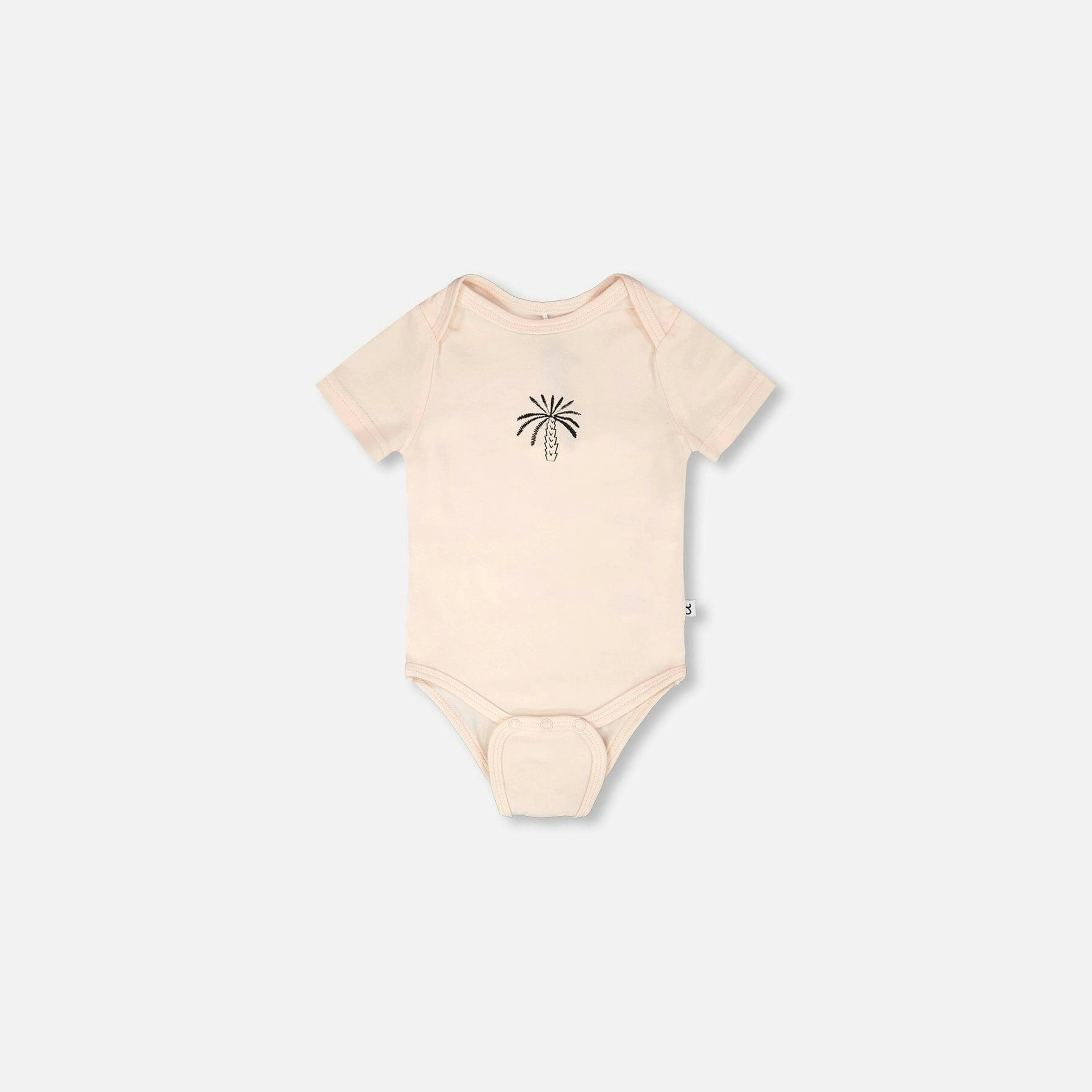 Evolutive Organic Cotton Jersey Onesie Peach , view 2 of 3