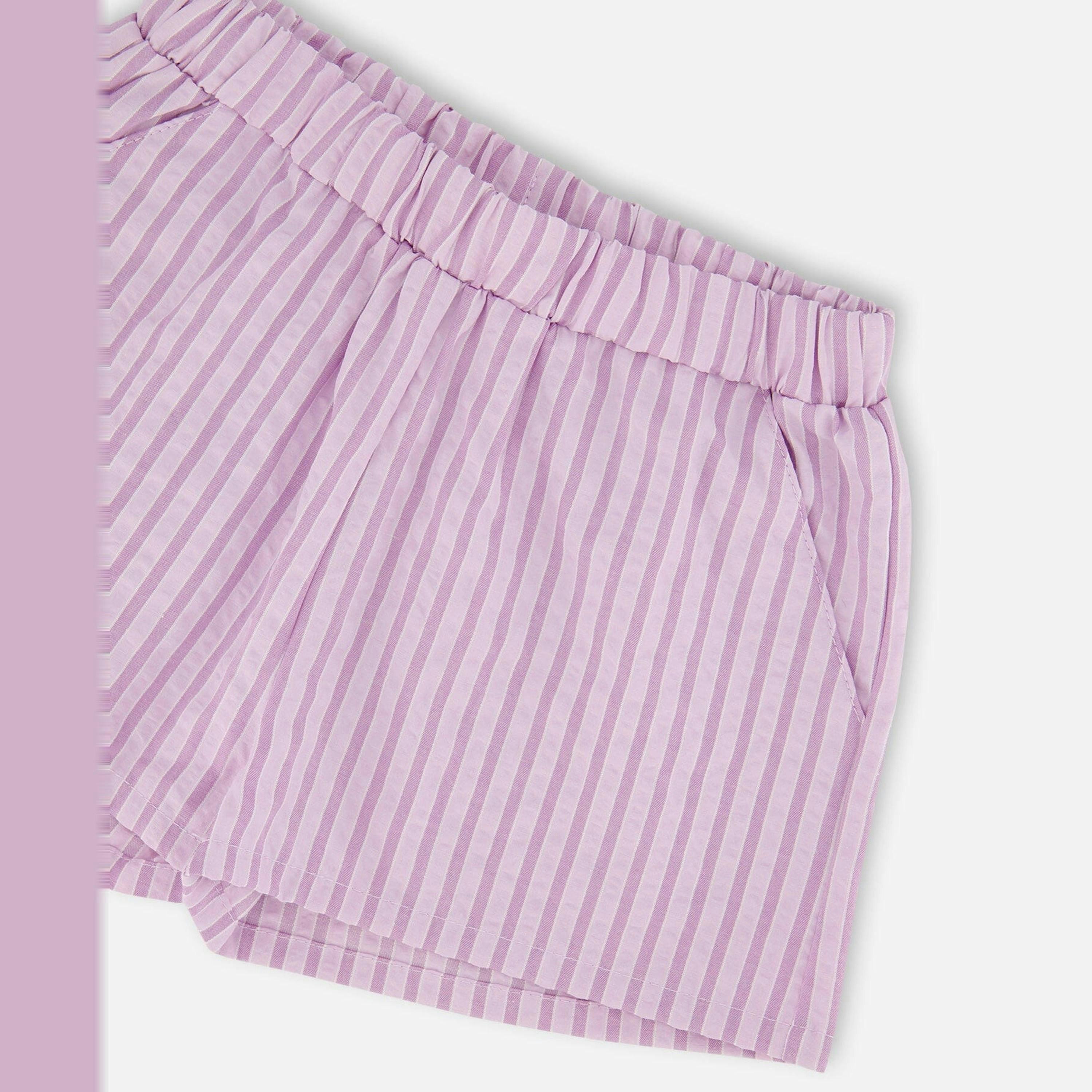 Top And Short Set Lavender Stripes , view 4 of 4