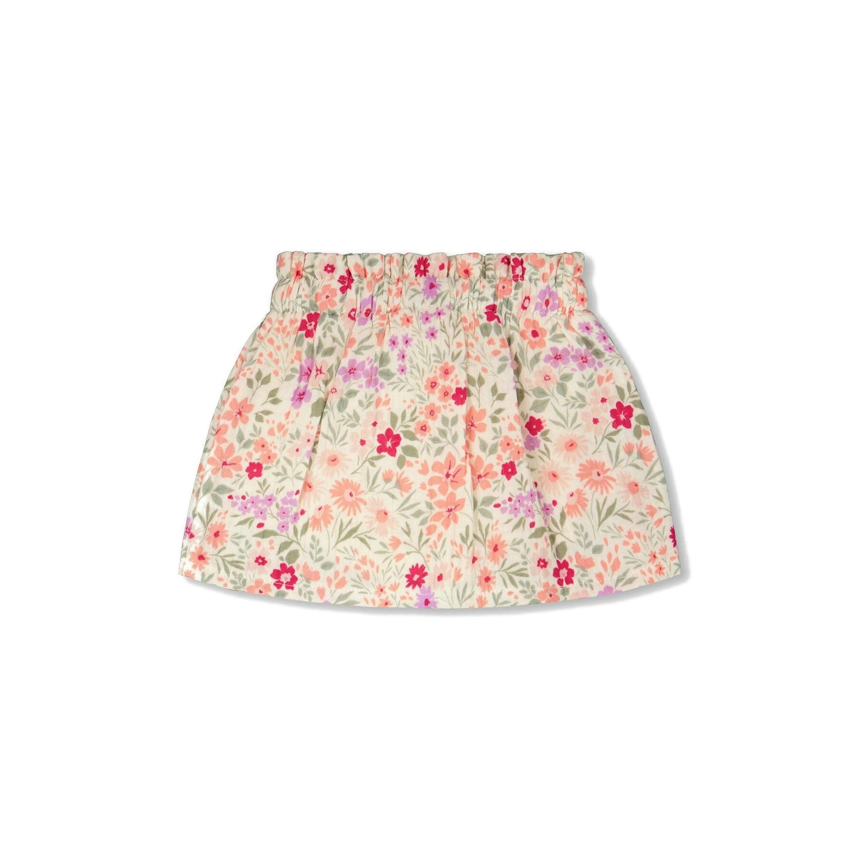 Muslin Skort Off White Printed Flowers , view 3 of 4