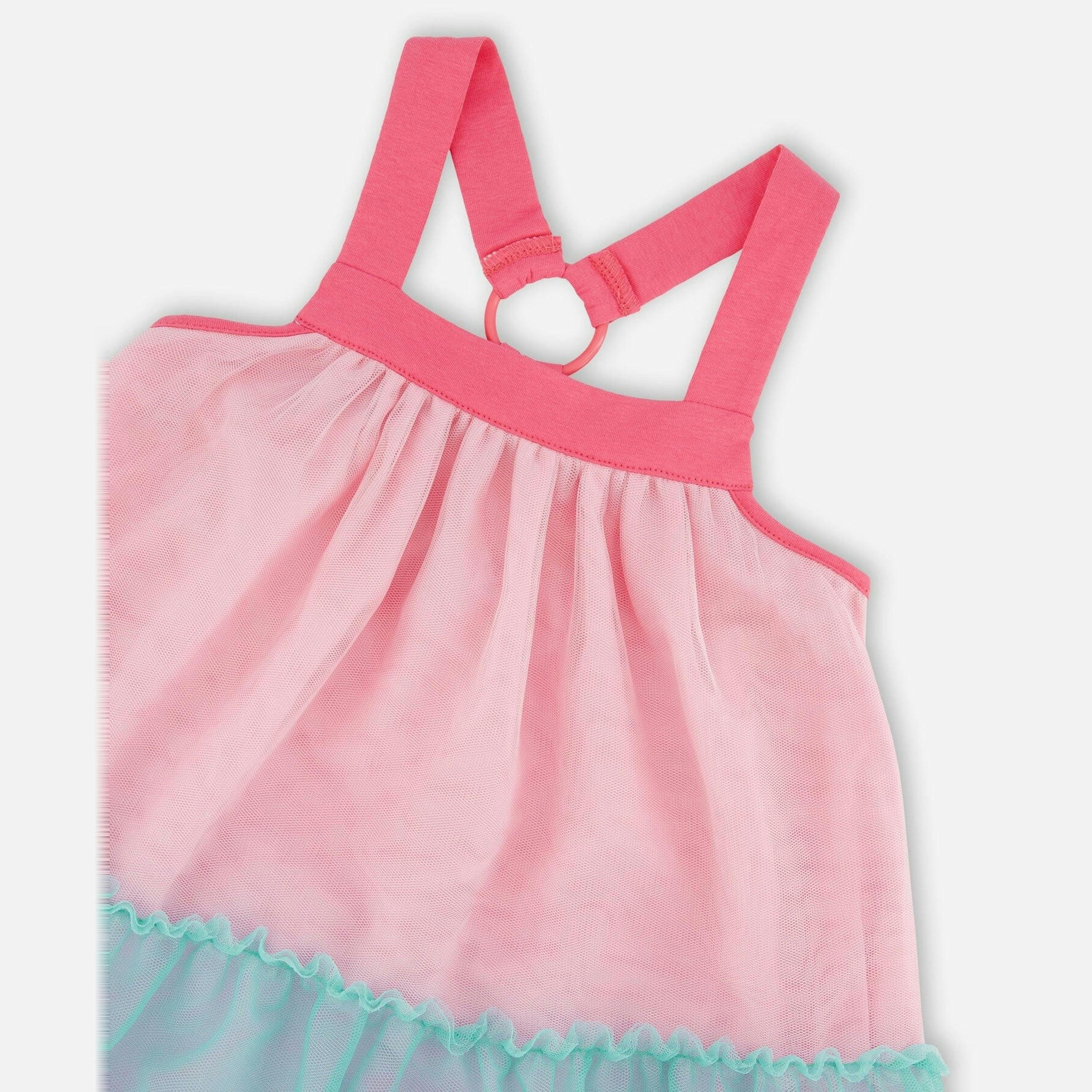 Mesh Dress Pink And Blue , view 5 of 5