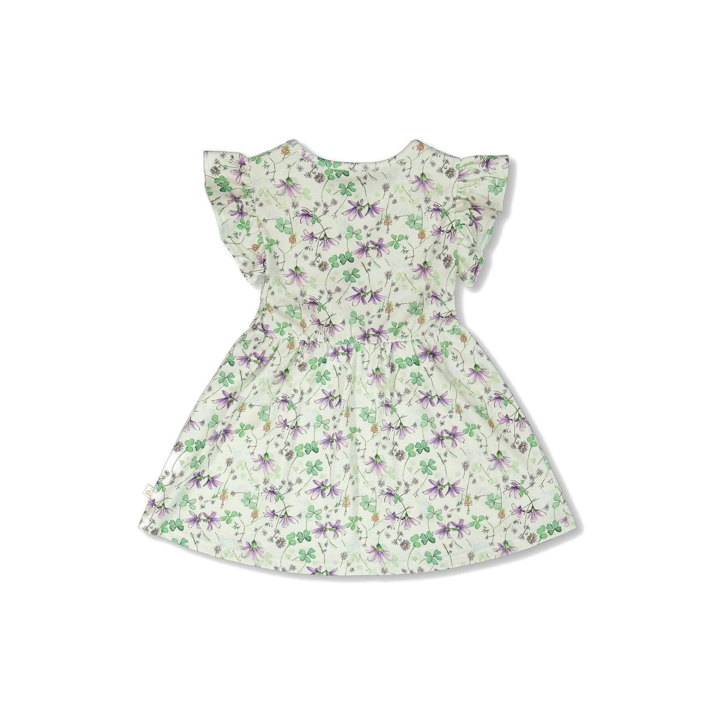 Jersey Dress Green Printed Flowers , view 3 of 4