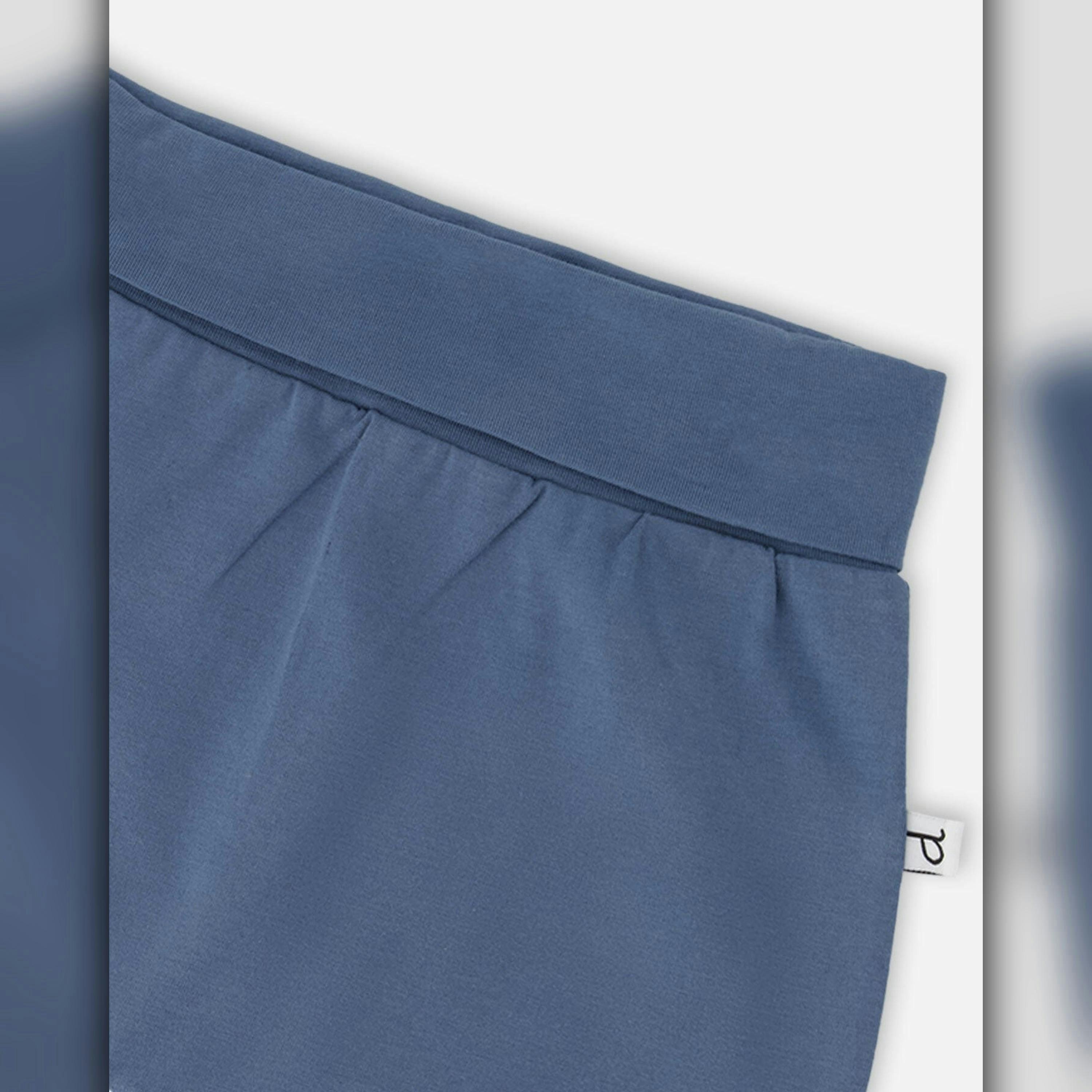 Organic Cotton Jersey Evolutive Pants Medium Blue , view 2 of 2