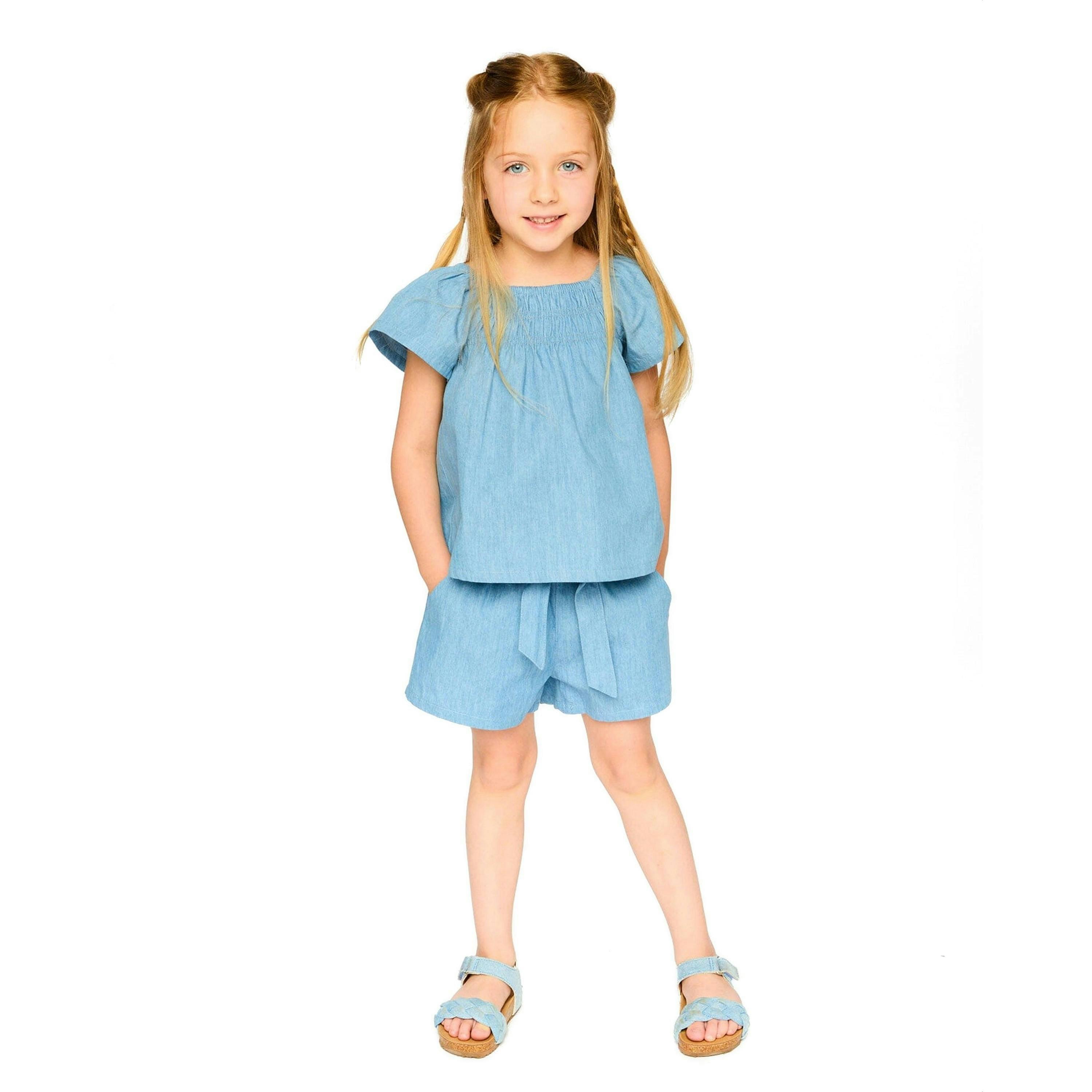 Blue Chambray Top , view 2 of 3