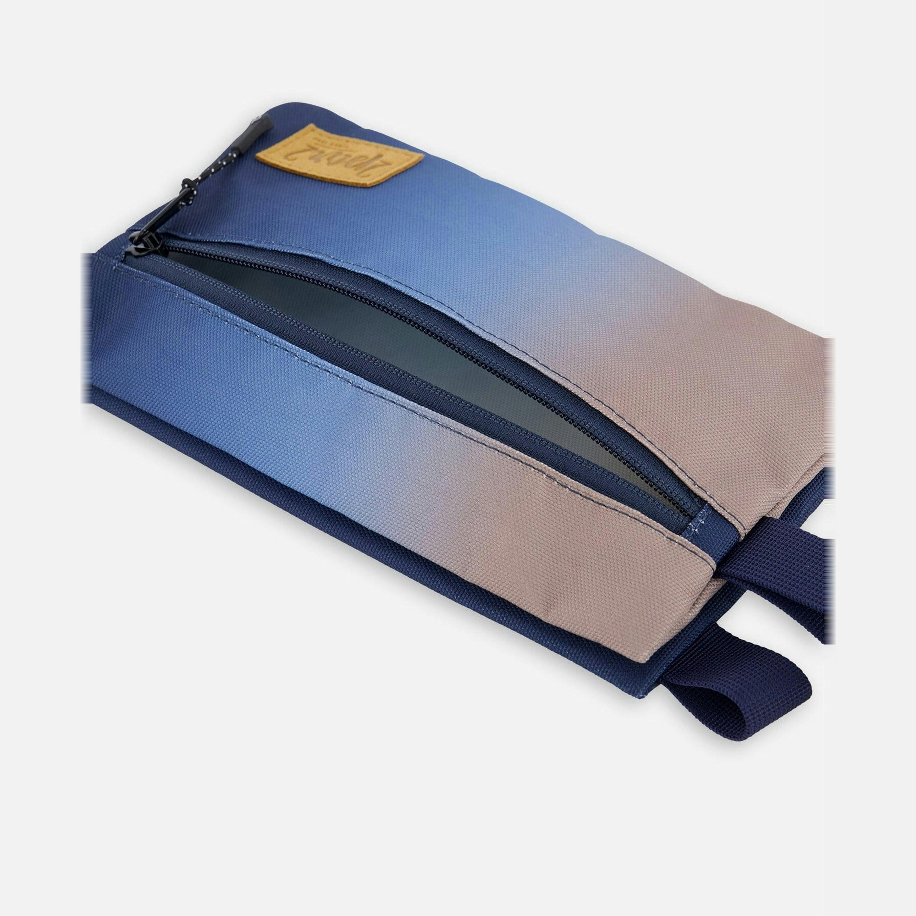 Double Pencil Case Blue And Beige Gradient , view 2 of 5