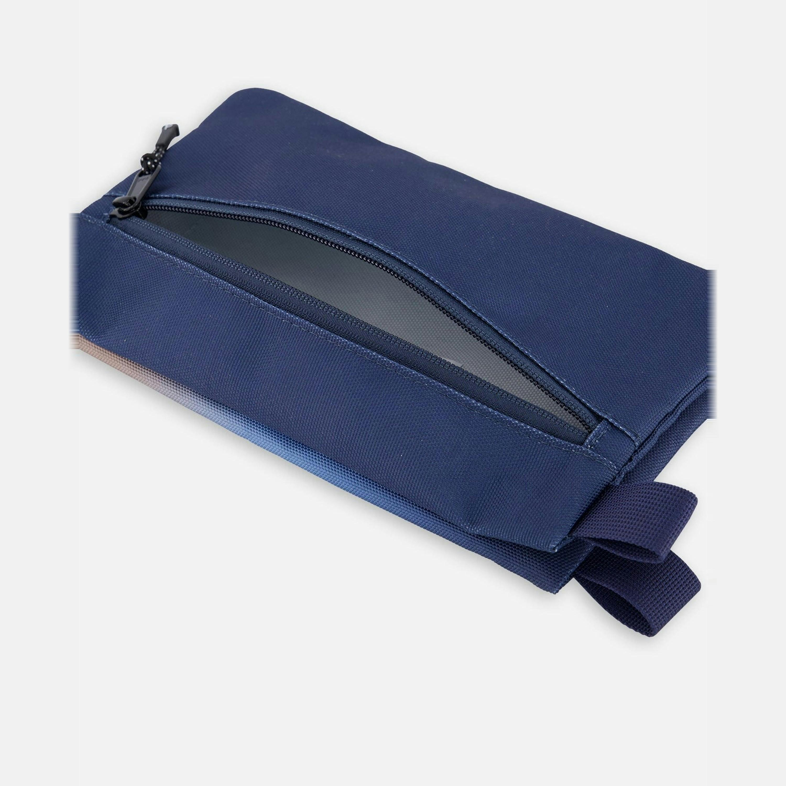 Double Pencil Case Blue And Beige Gradient , view 3 of 5