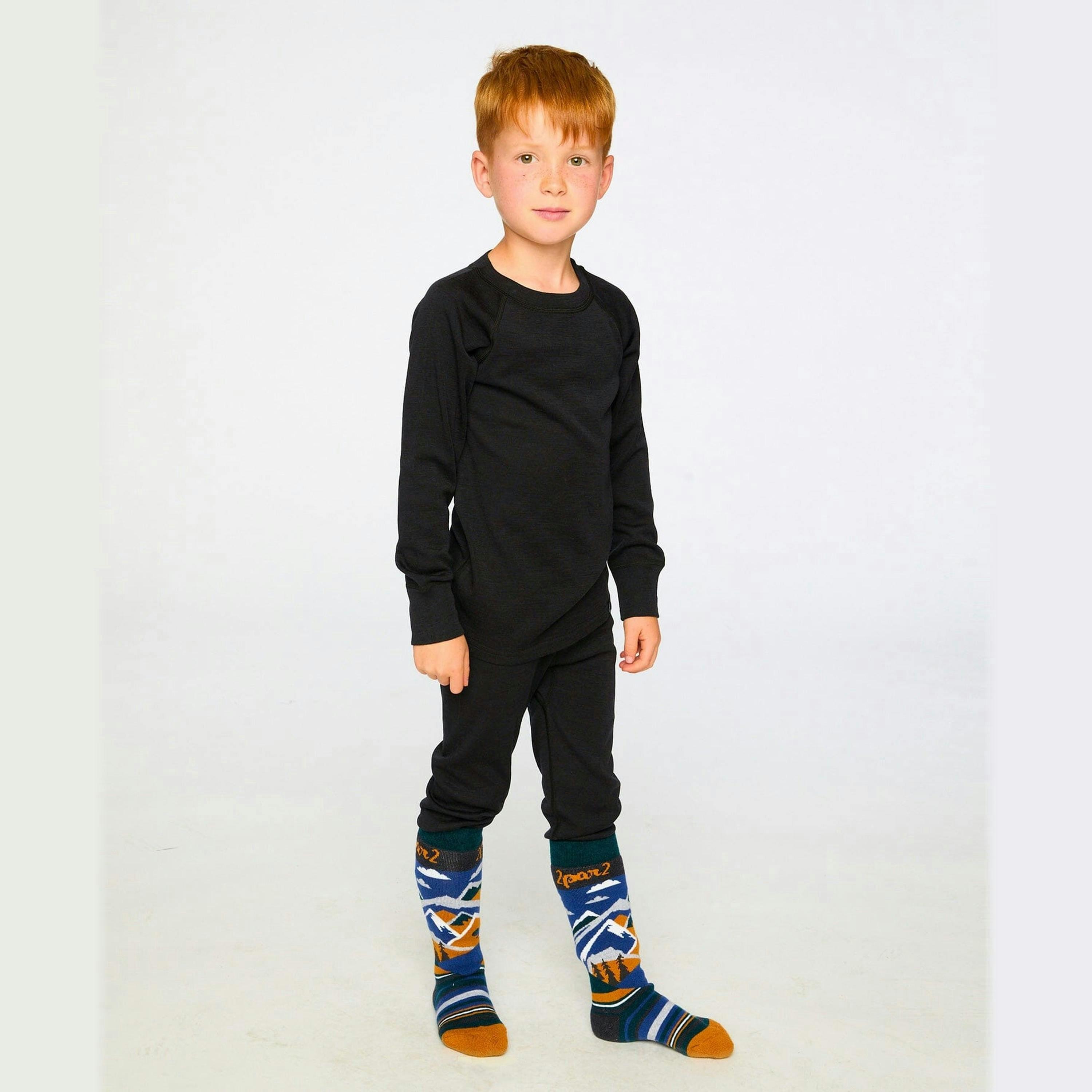 Merino Wool Base Layer Set Black , view 2 of 5