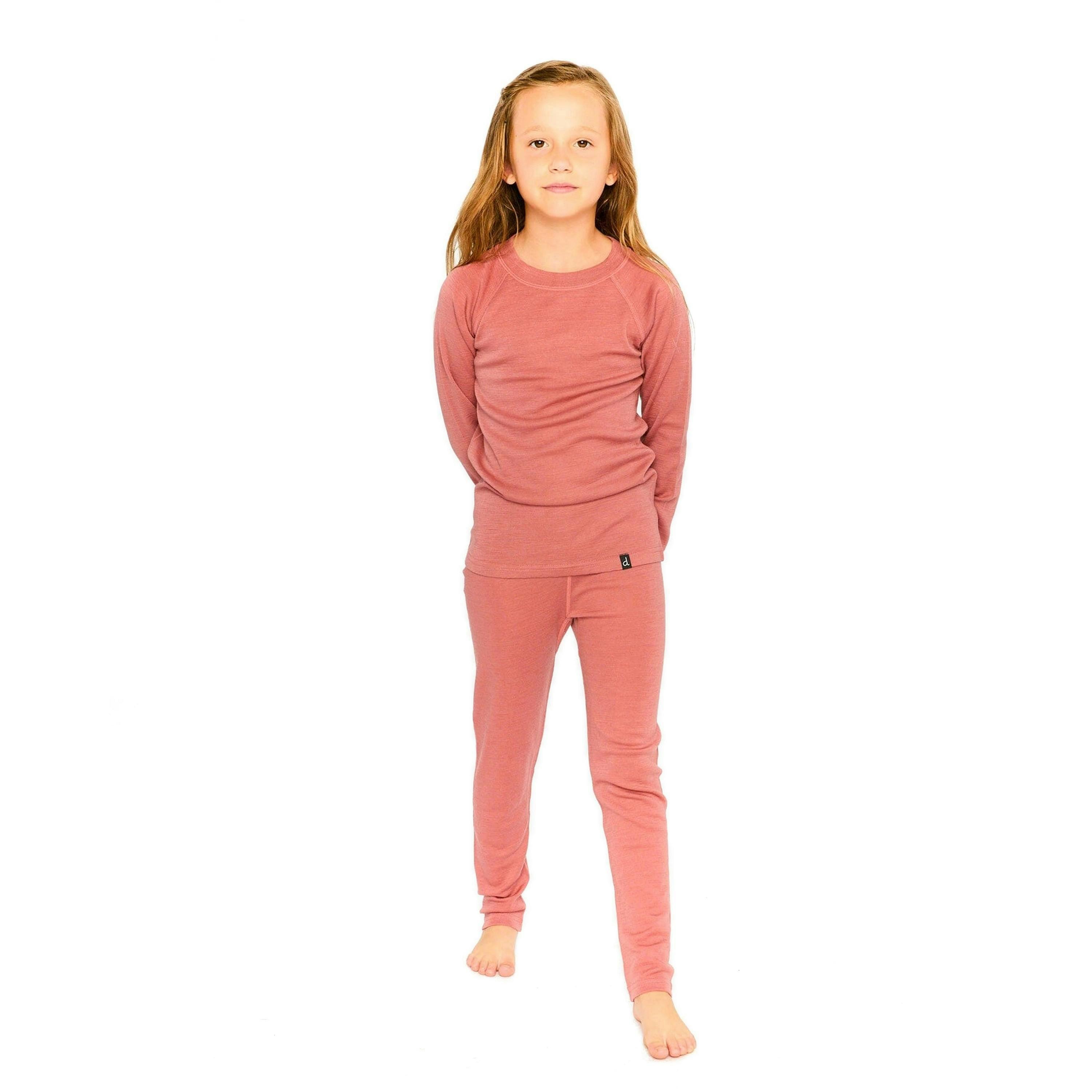 Merino Wool Base Layer Set Dusty Pink , view 2 of 5