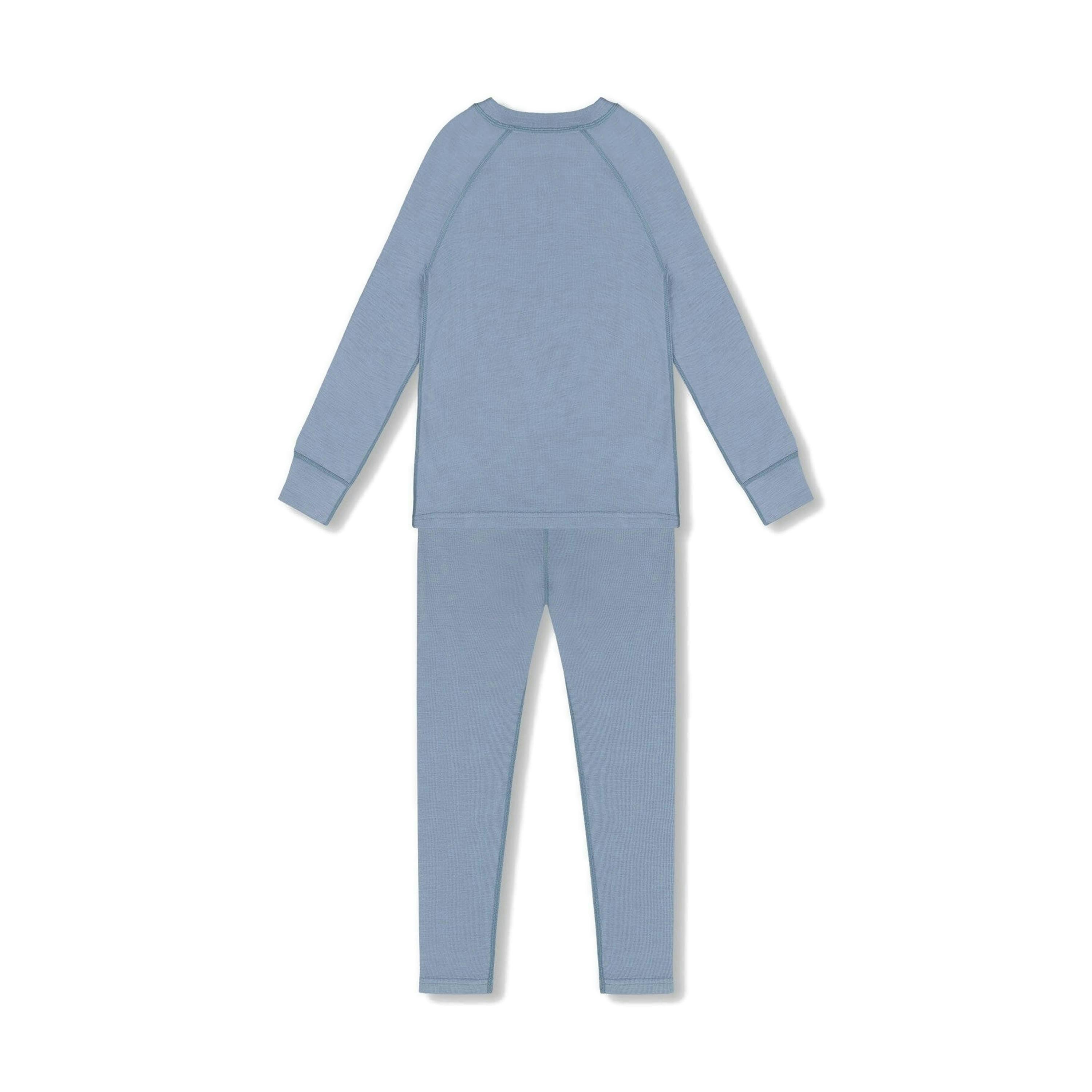 Merino Wool Base Layer Set Blue Gray , view 3 of 5