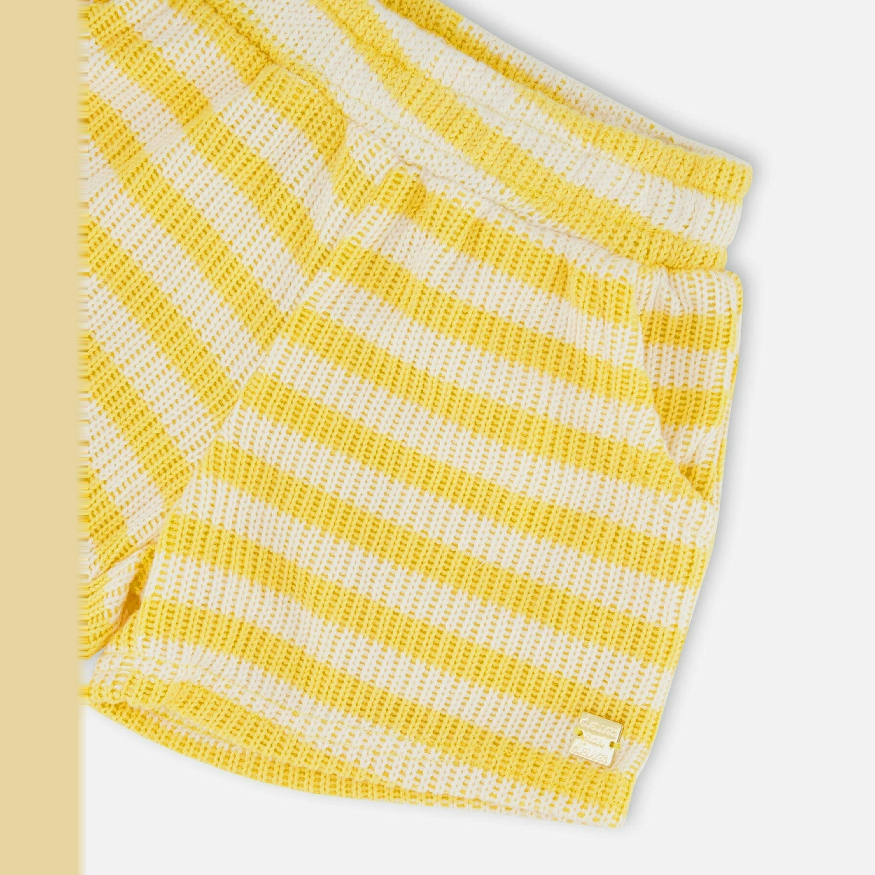 Striped Shorts Yellow And White , view 5 of 5