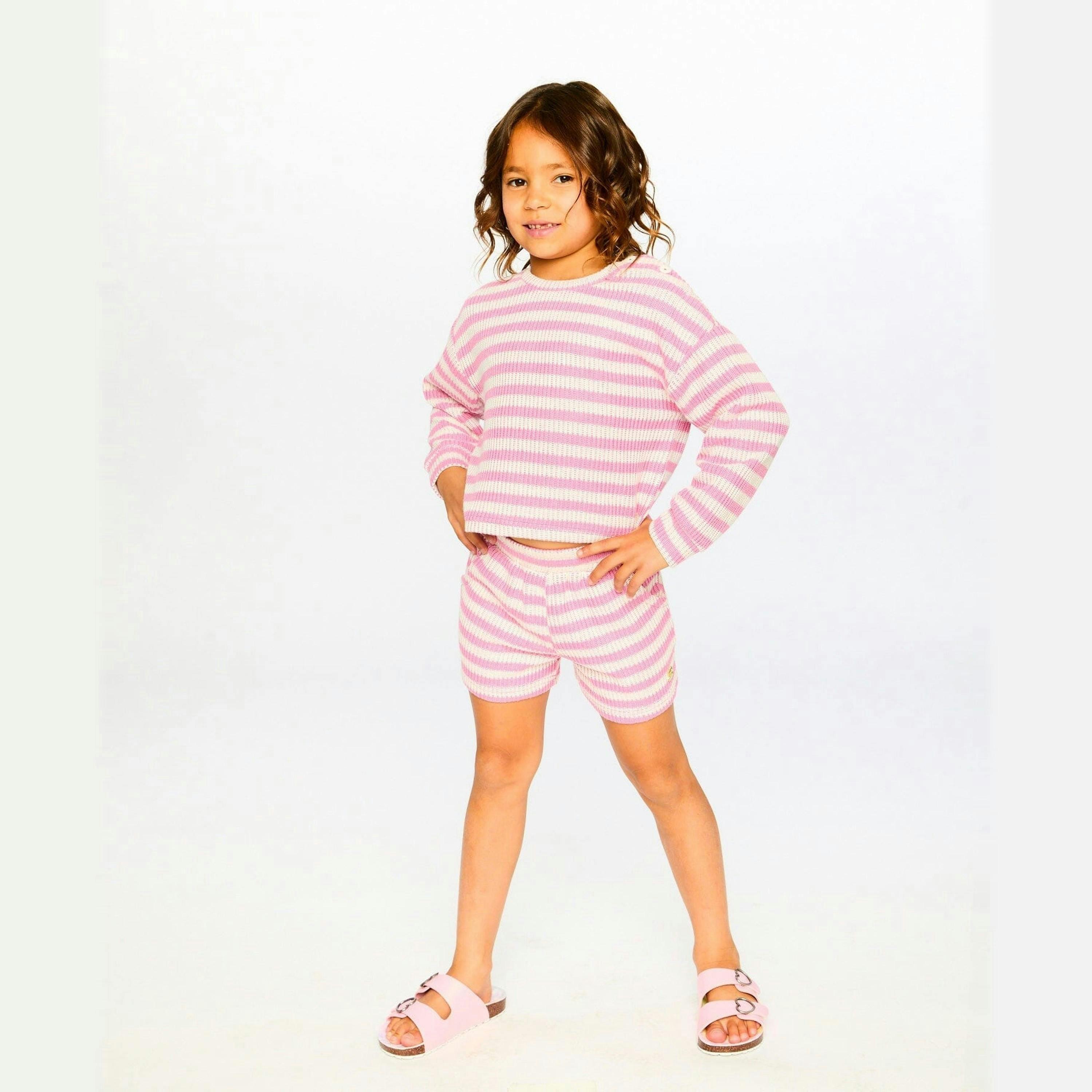 Striped Shorts Pink And White , view 2 of 4