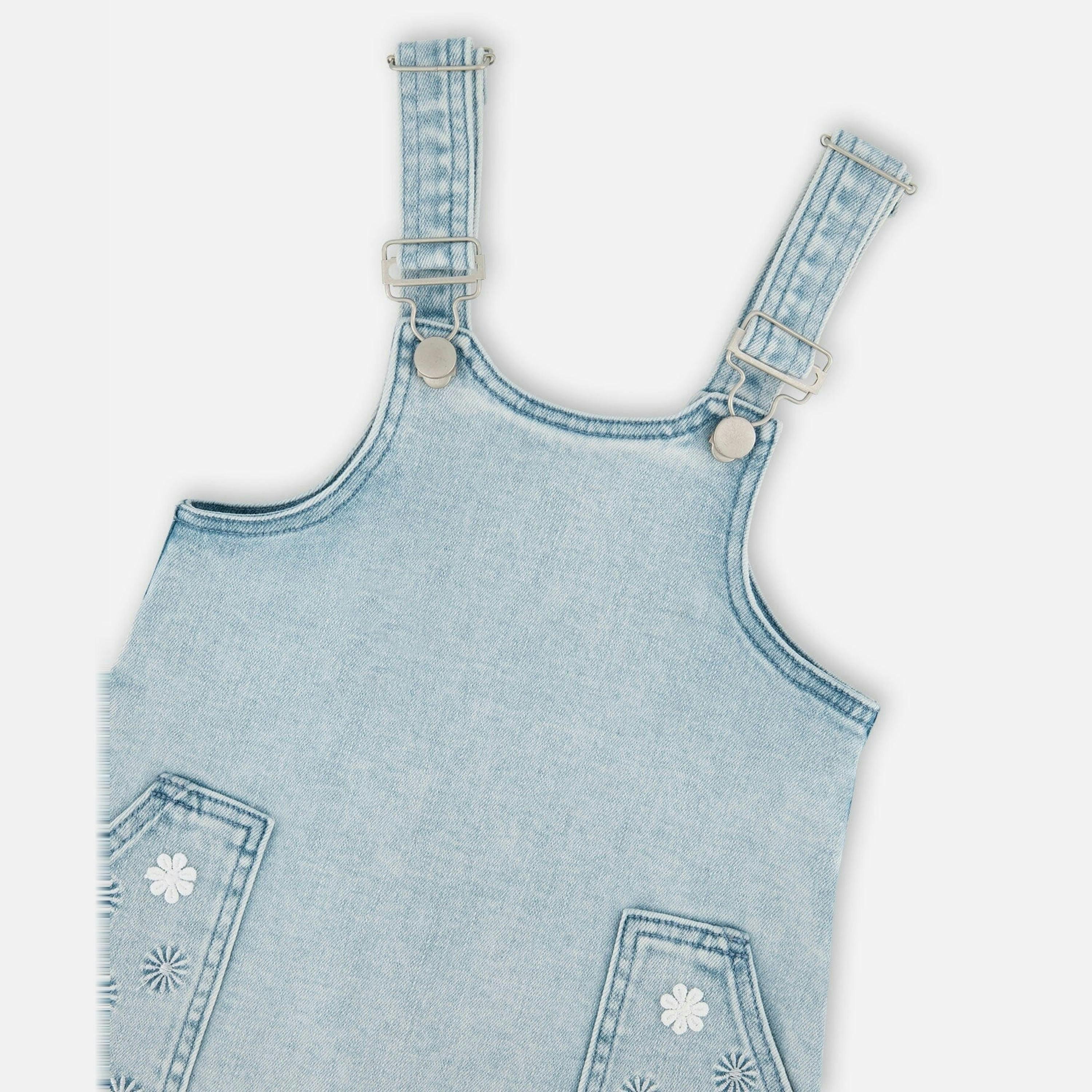 Light Blue Denim Overall Dress , view 3 of 3
