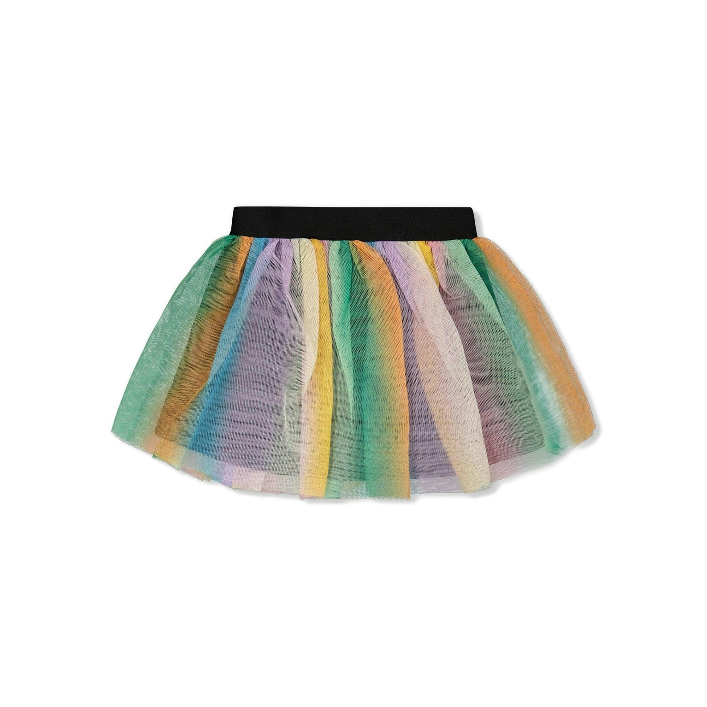 Printed Mesh Skirt Multicolored , view 3 of 4