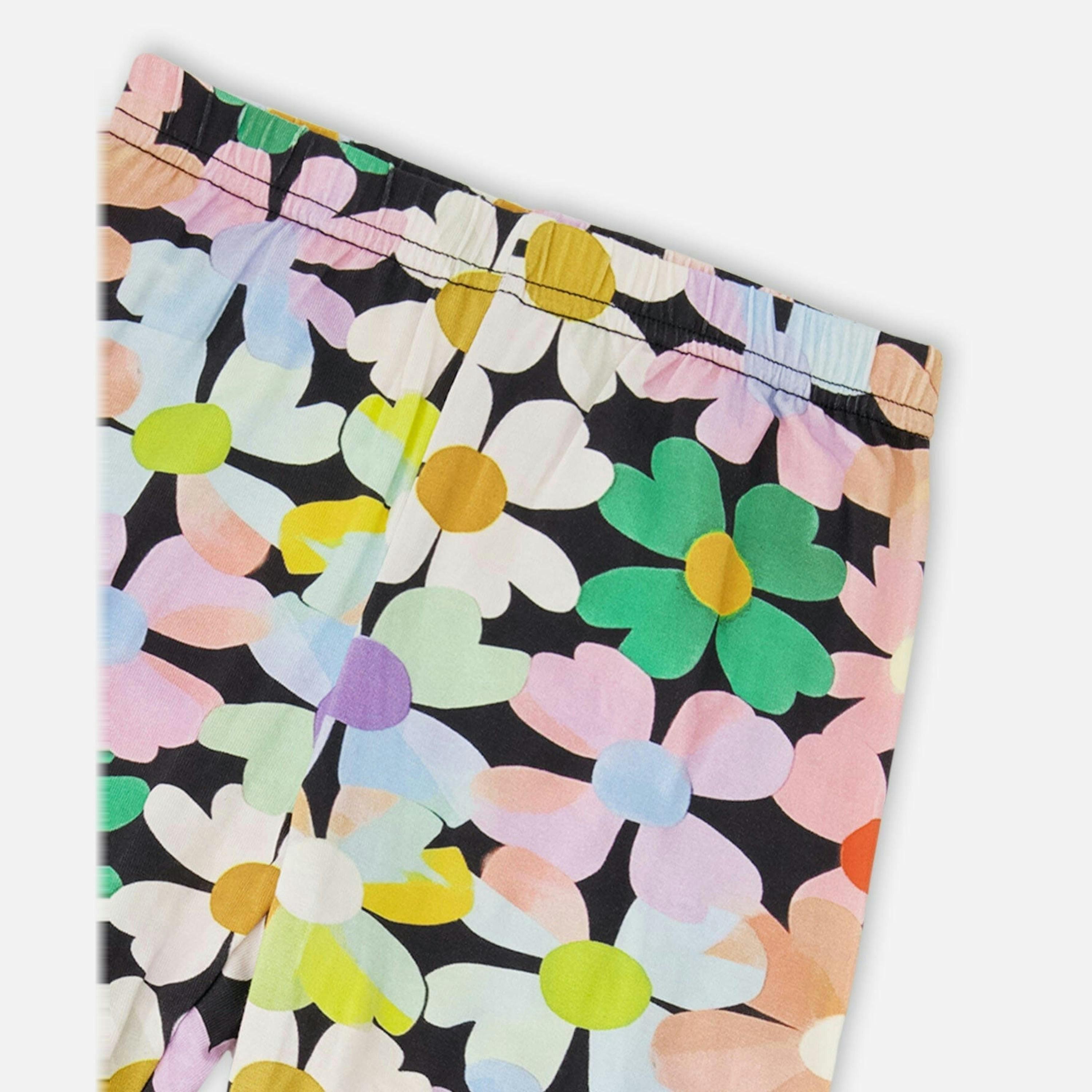 Viscose Leggings Black Printed Flowers , view 4 of 4