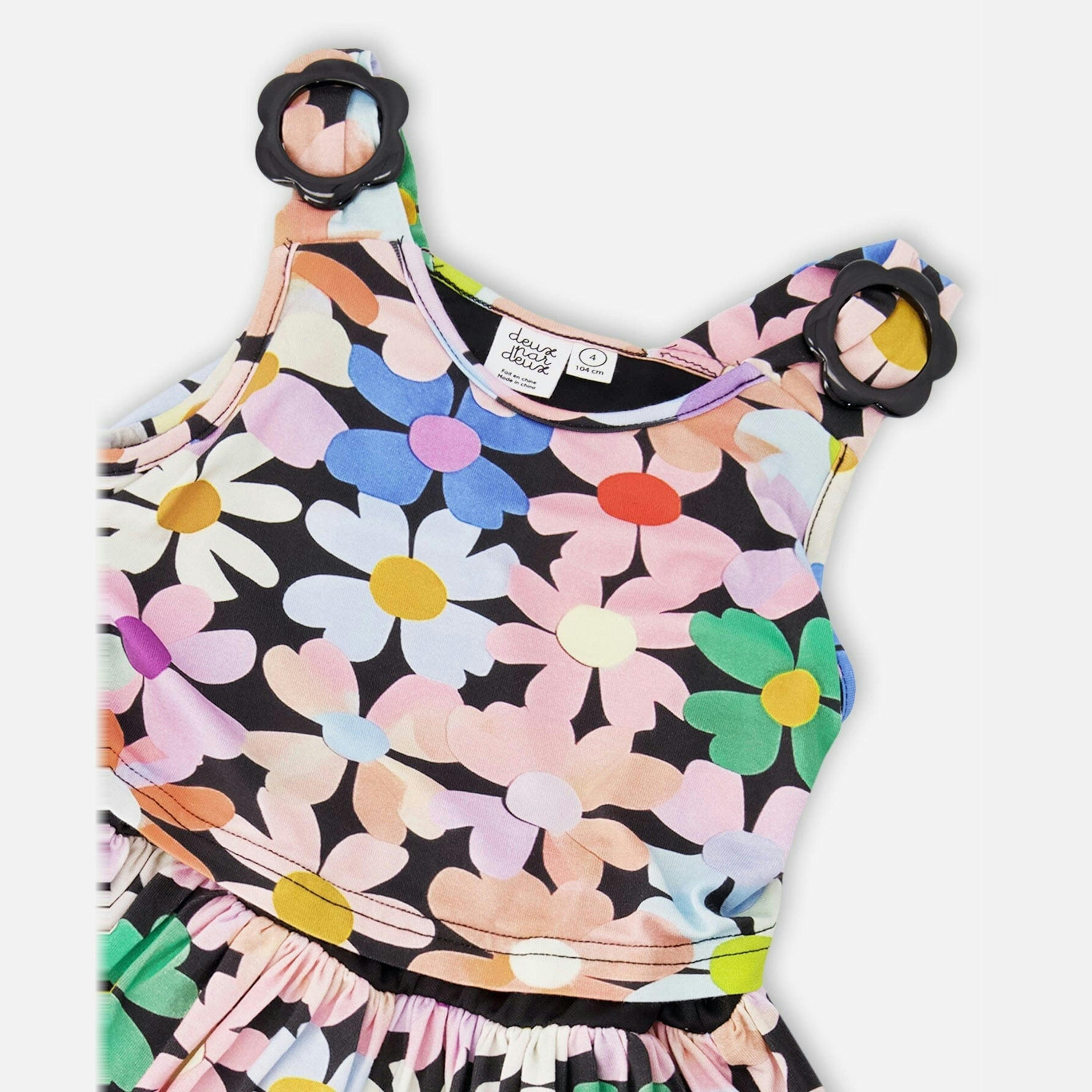 Dress Black Printed Flowers , view 4 of 4