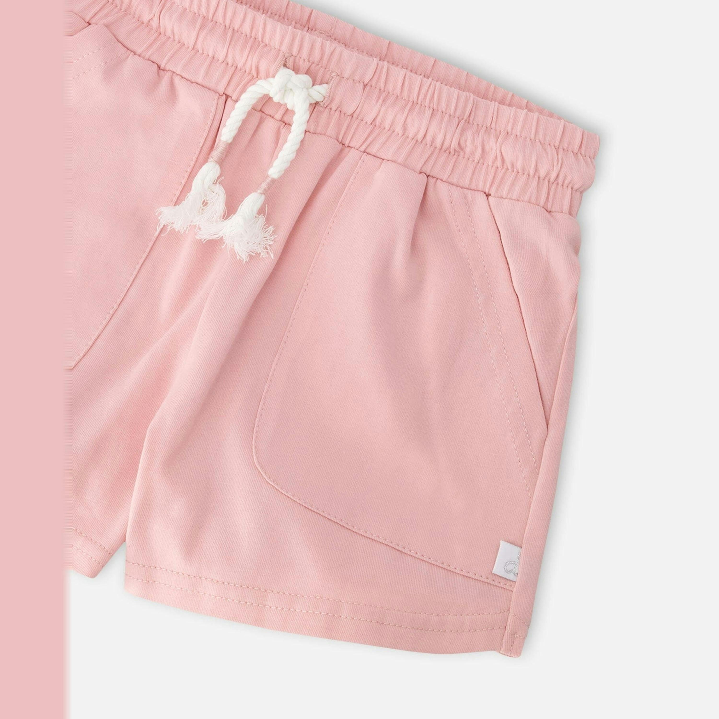 Organic Cotton Jersey Shorts Dusty Pink , view 3 of 3
