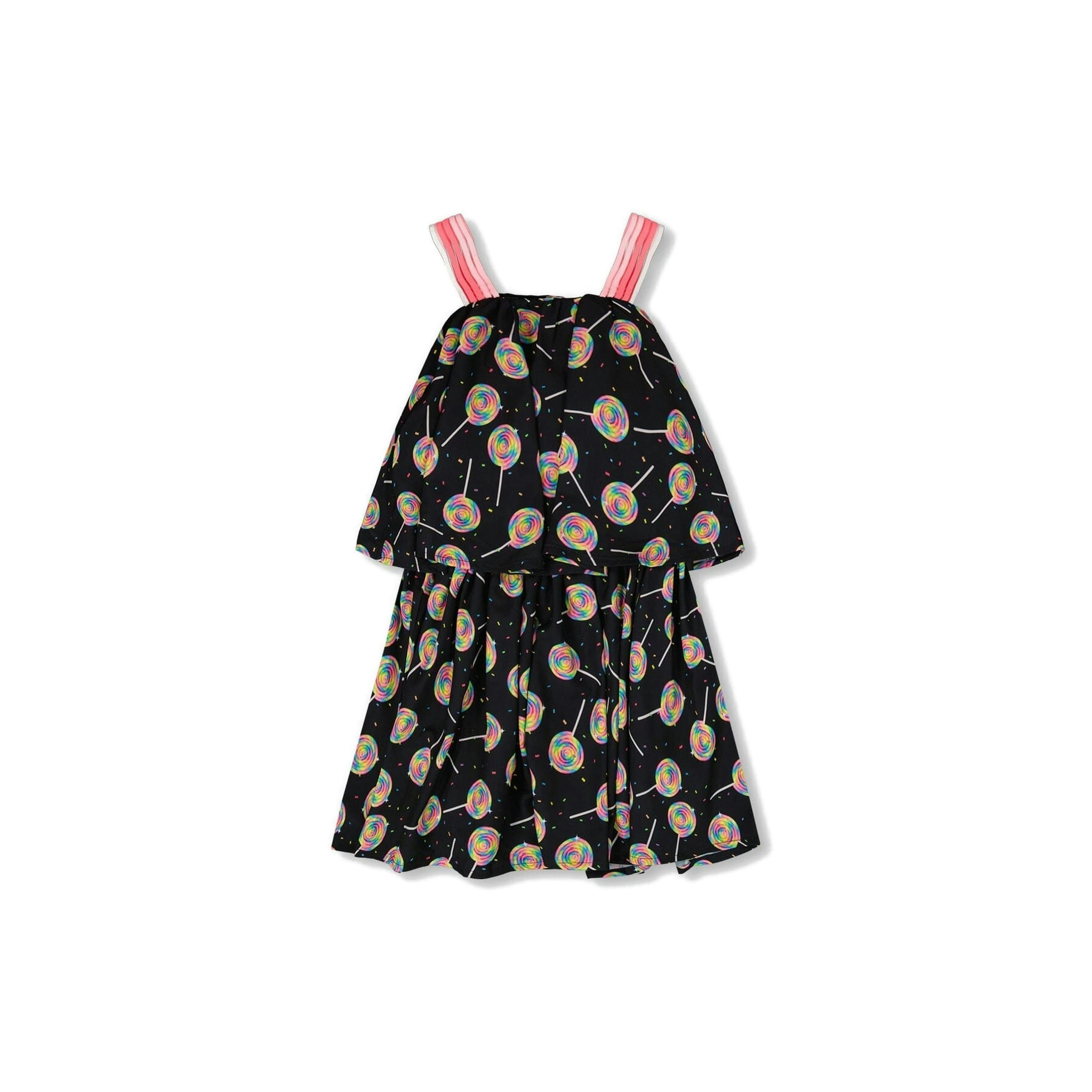 Woven Dress Black Lollipop Print , view 3 of 4