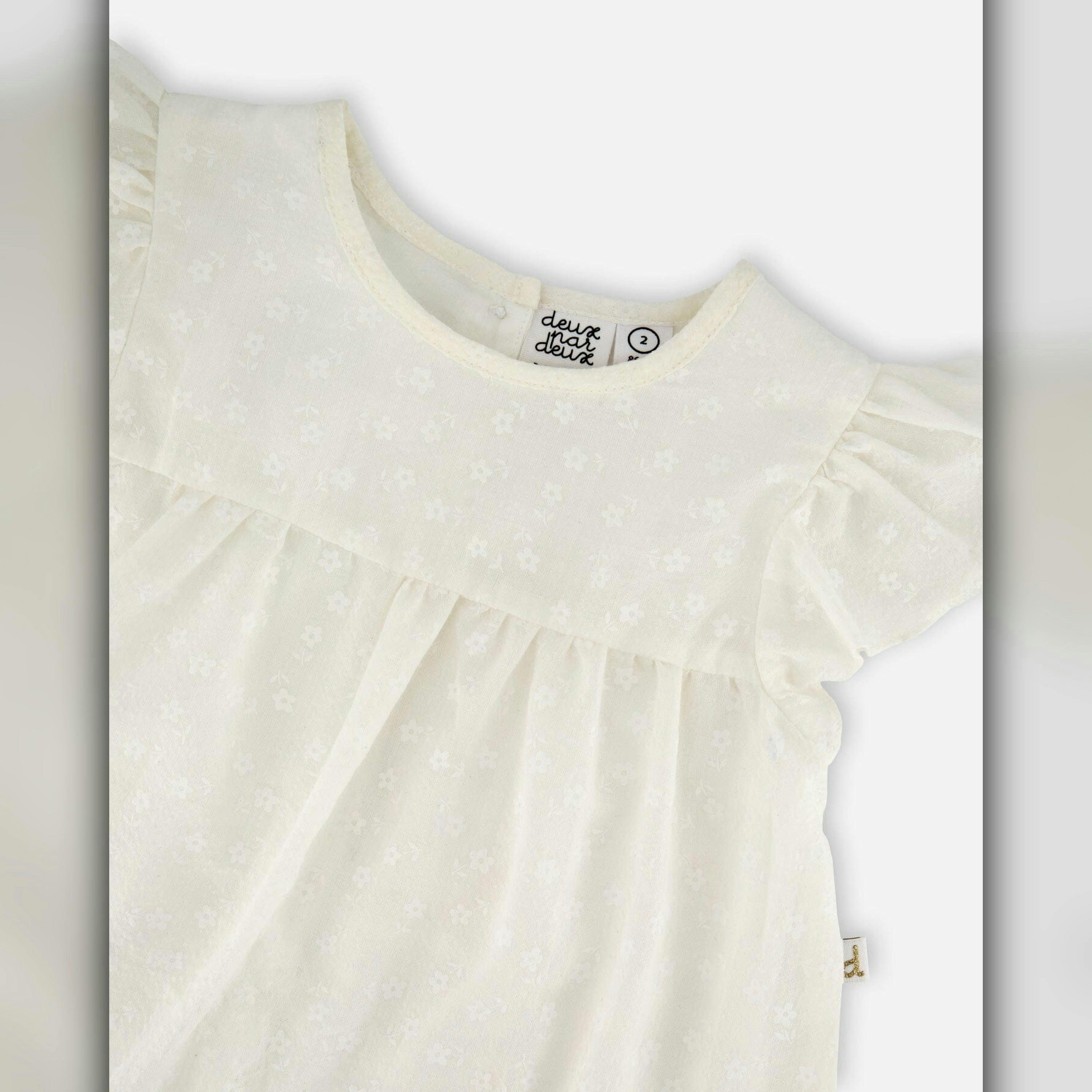 Printed Poplin Dress Off-White , view 4 of 4