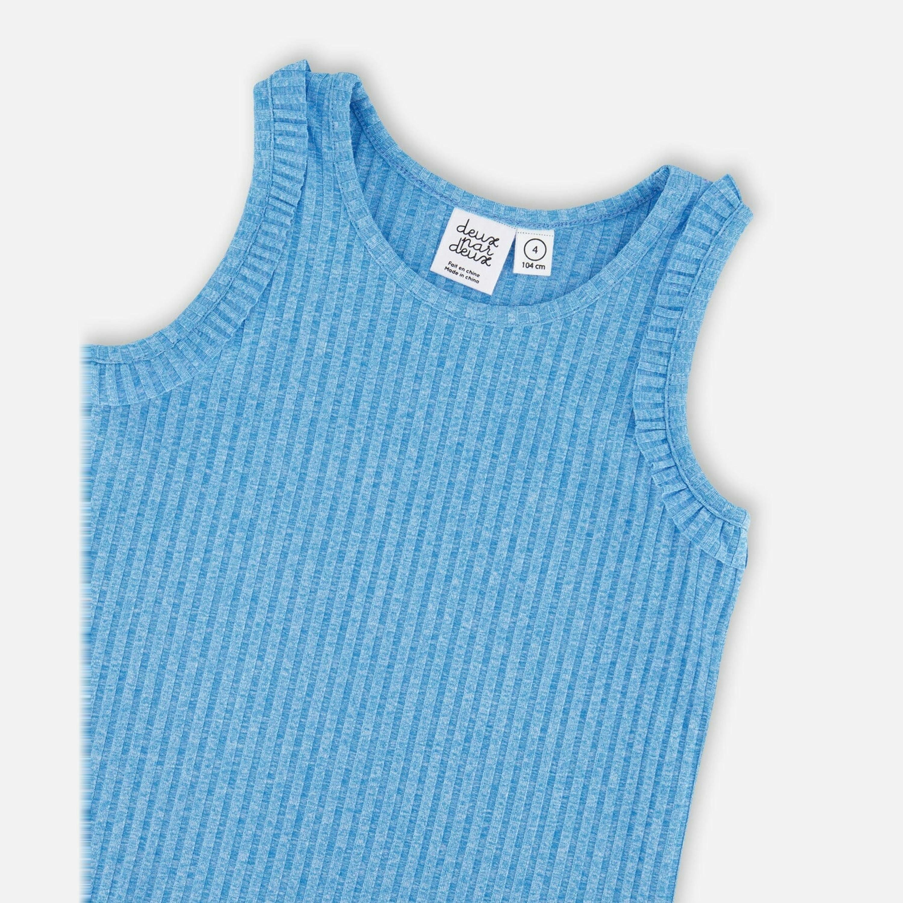 Rib Tank Top Blue , view 5 of 5