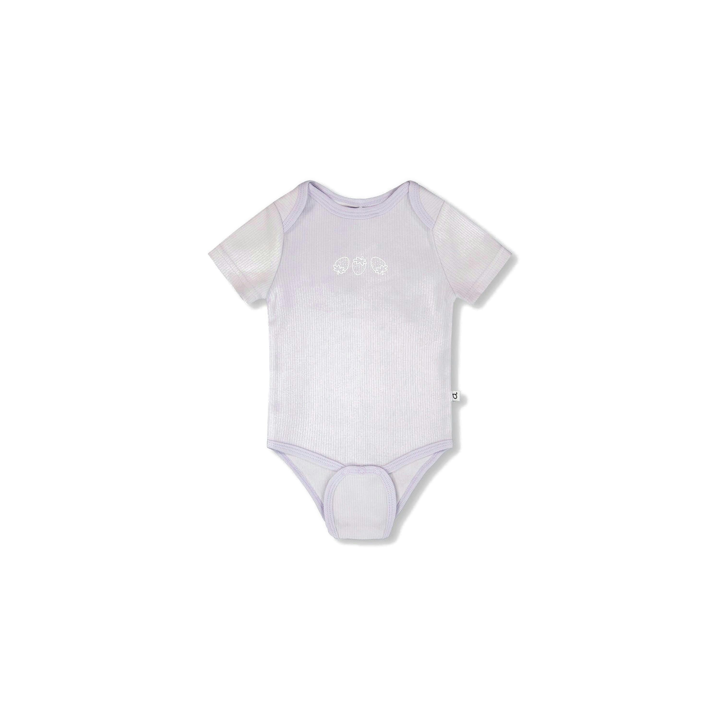 Evolutive Cotton Rib Jersey Onesie Lilac , view 2 of 3