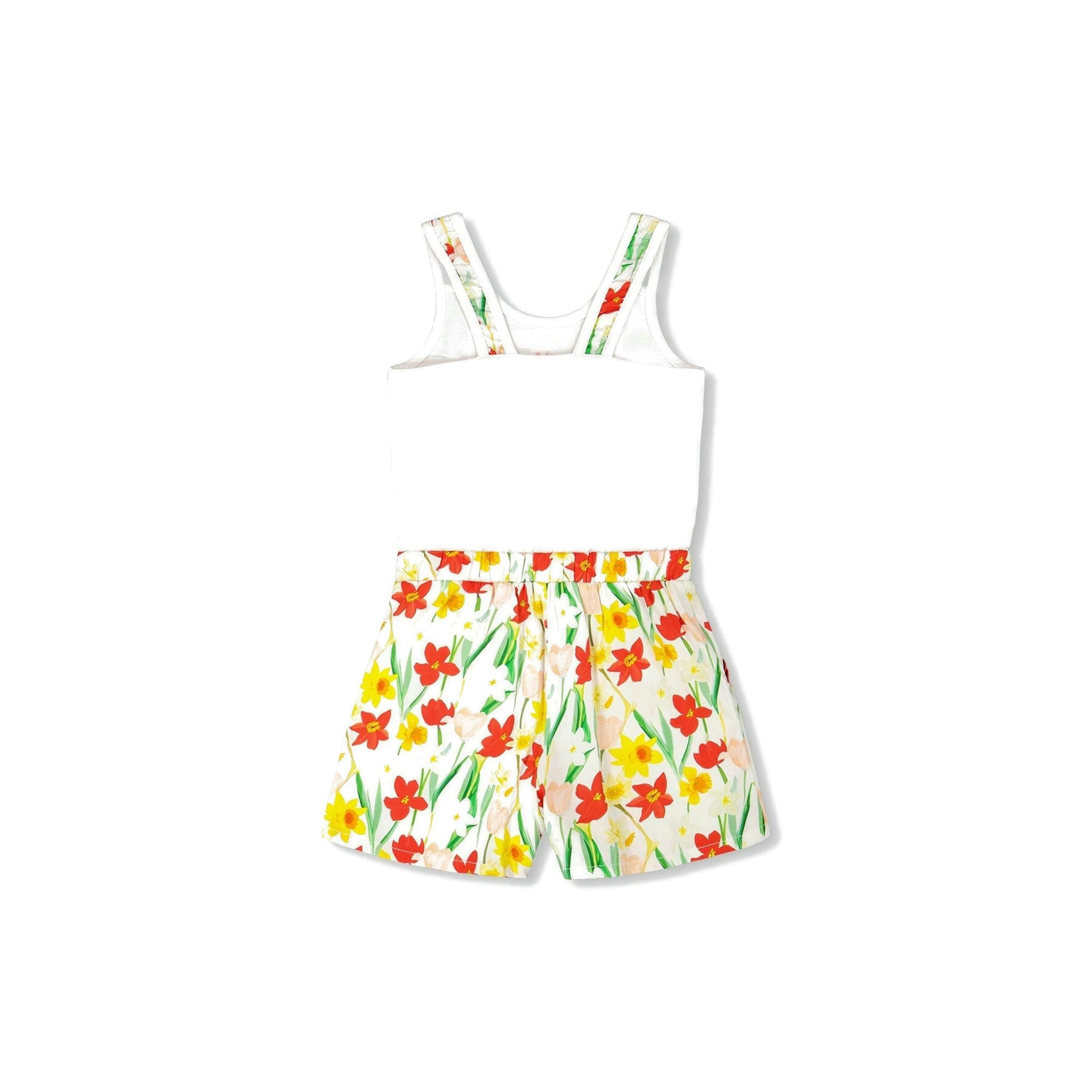 Jersey And Viscose Romper White , view 3 of 4