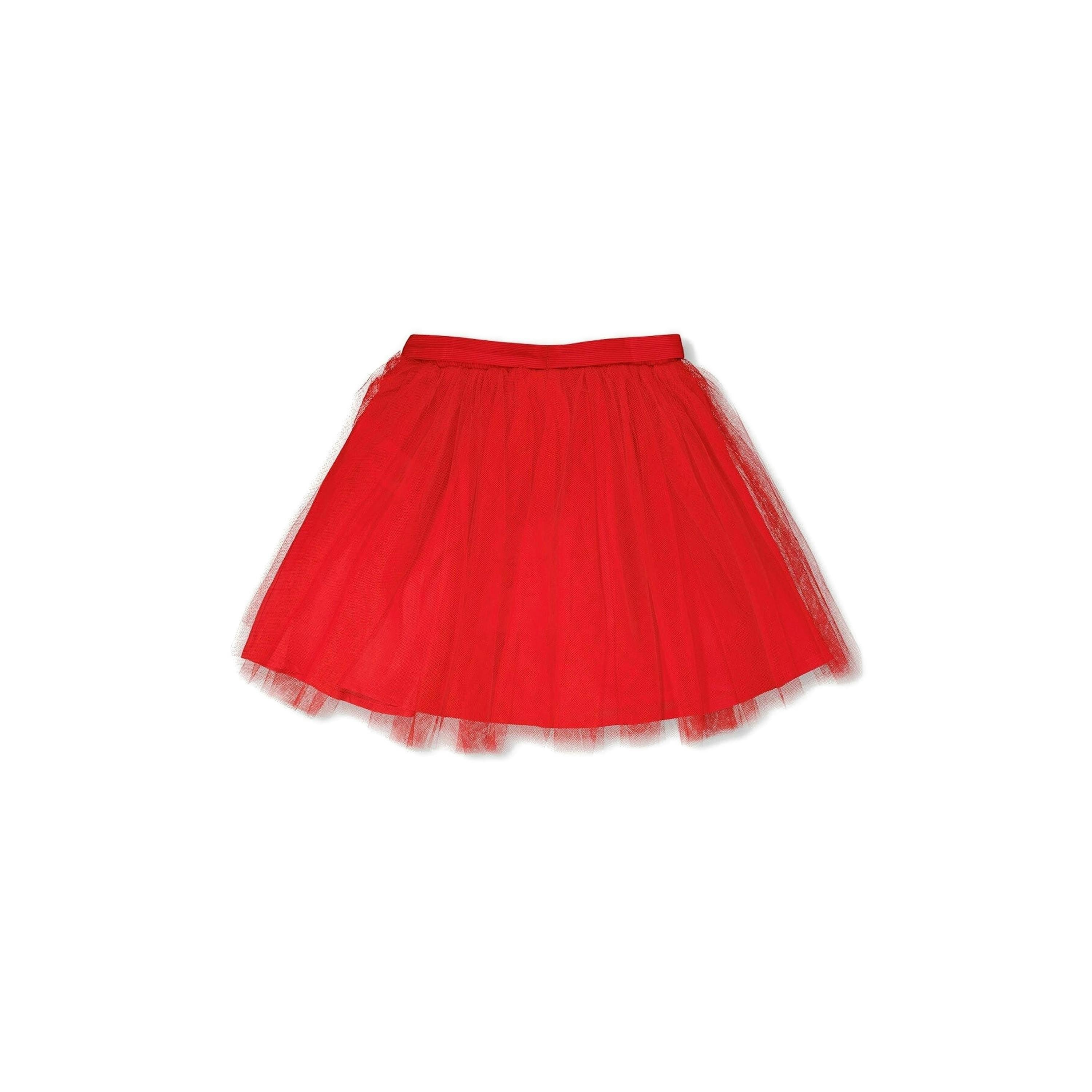 Mesh And Eyelet Skirt Red , view 3 of 4