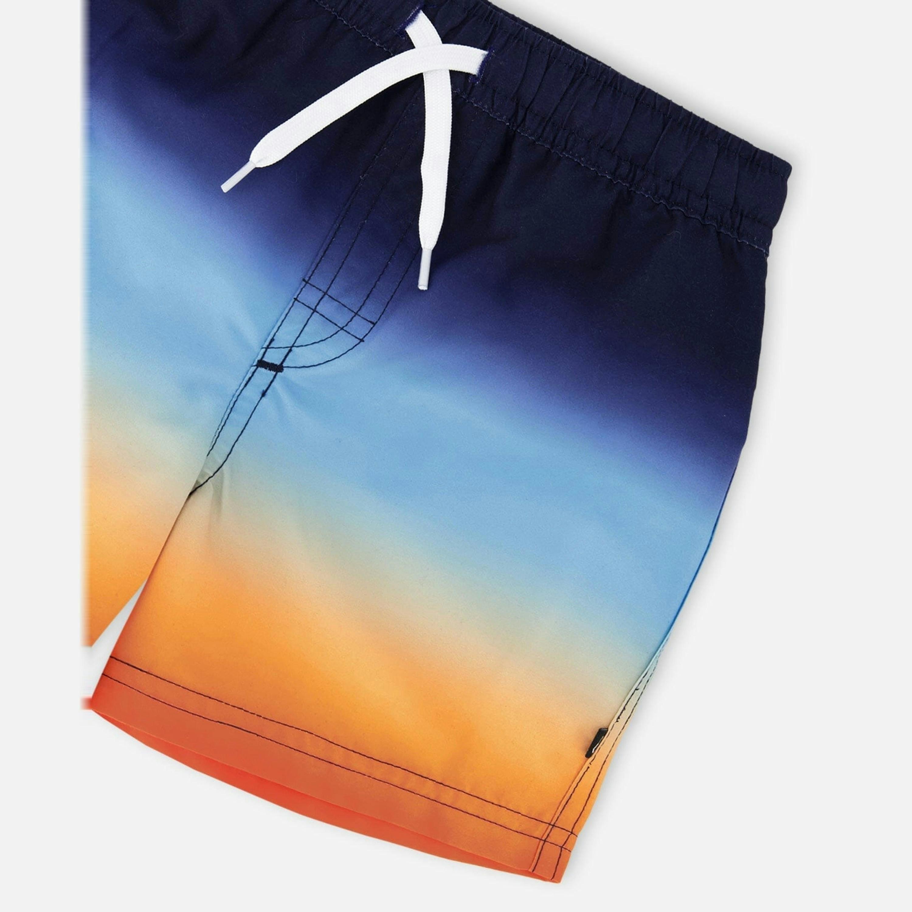 Swim Trunks Blue And Orange Gradient , view 4 of 4