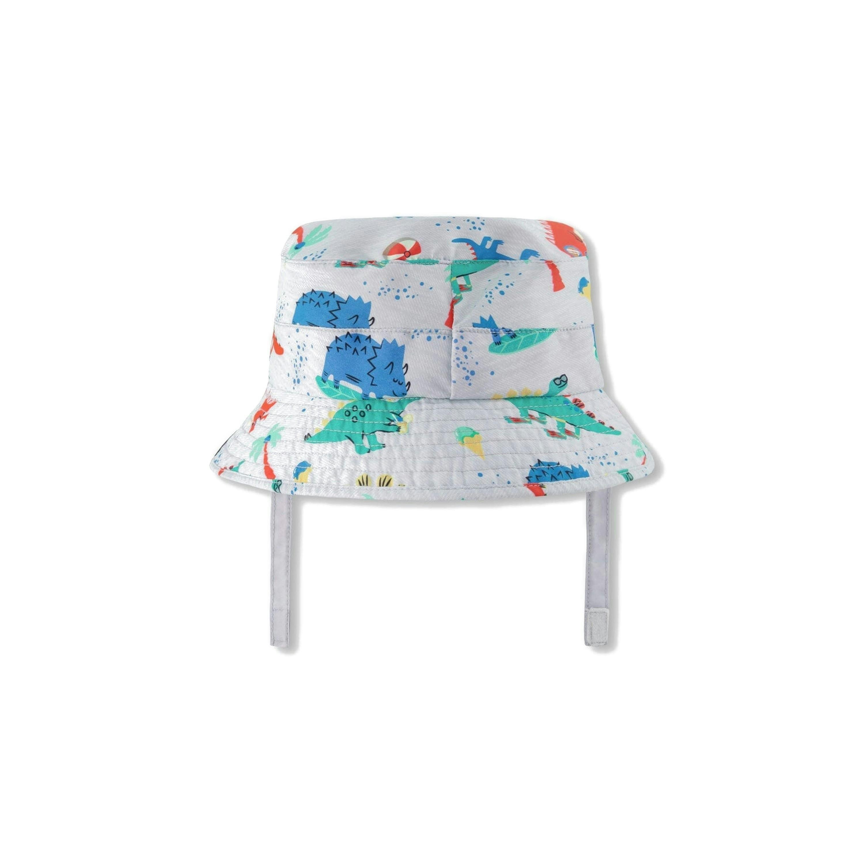 Recycled Polyester Beach Hat Blue Baby Dinosaur Print , view 3 of 4