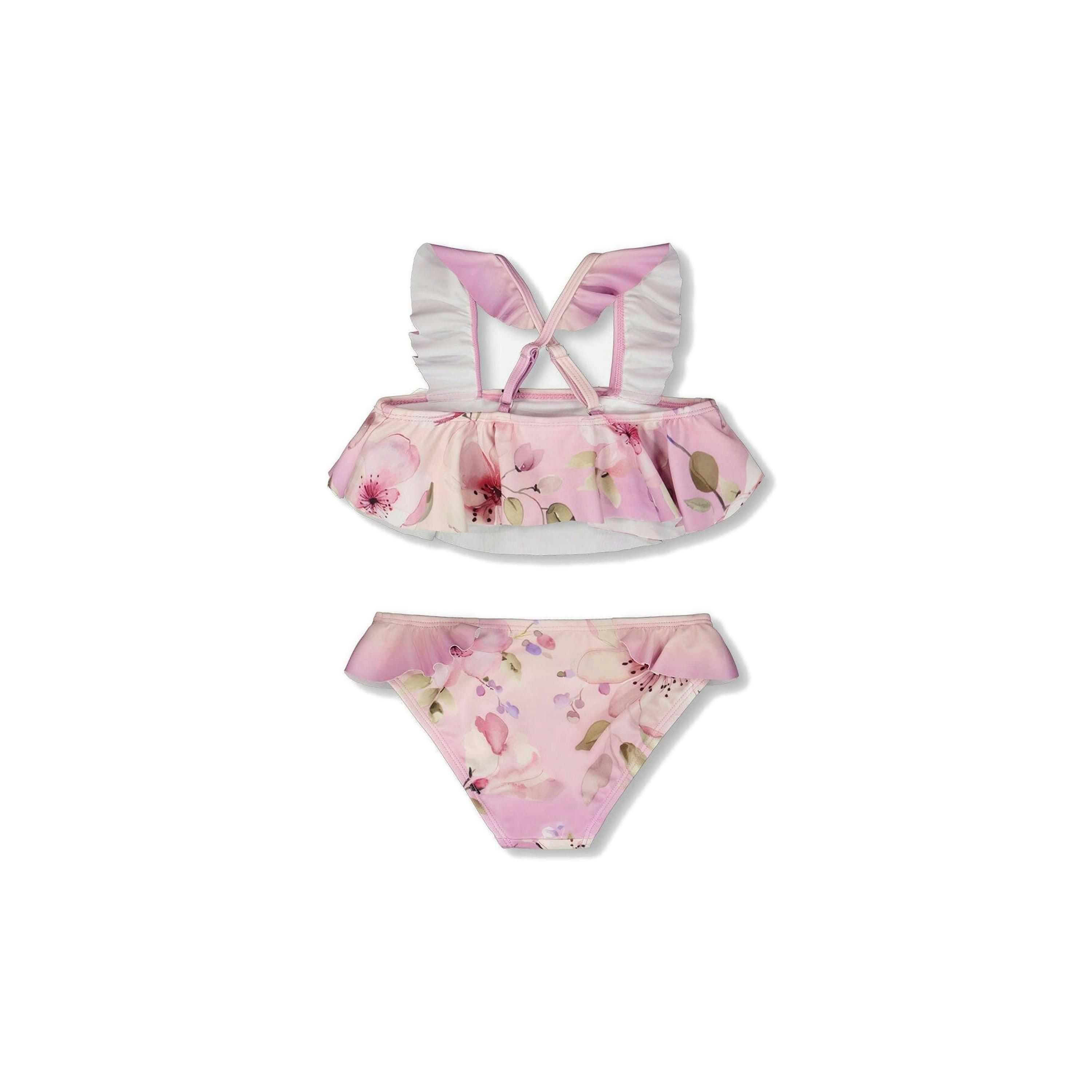 Two-Piece Swimsuit Purple Flower Print , view 5 of 6