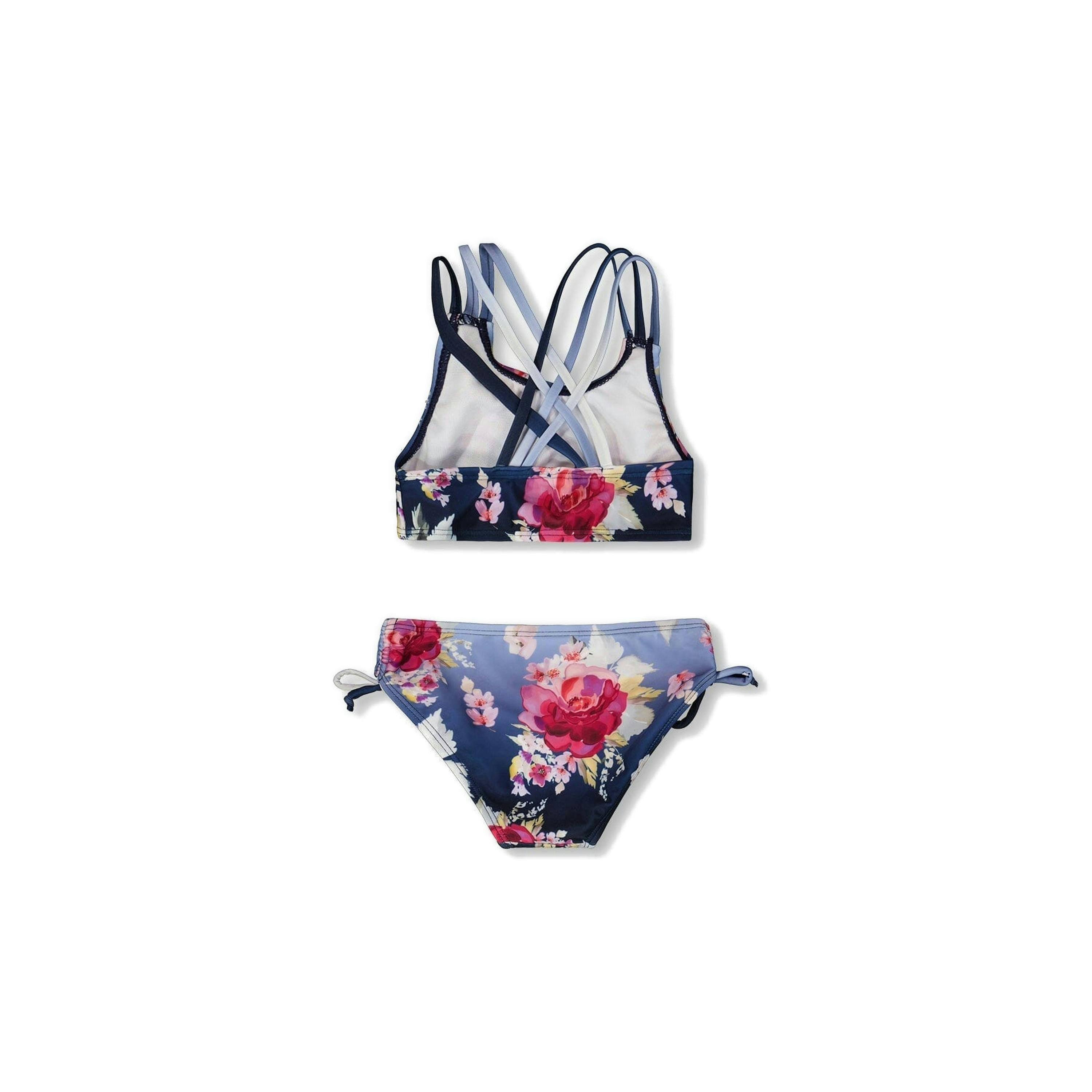 Two-Piece Swimsuit Blue Rose Print , view 4 of 6