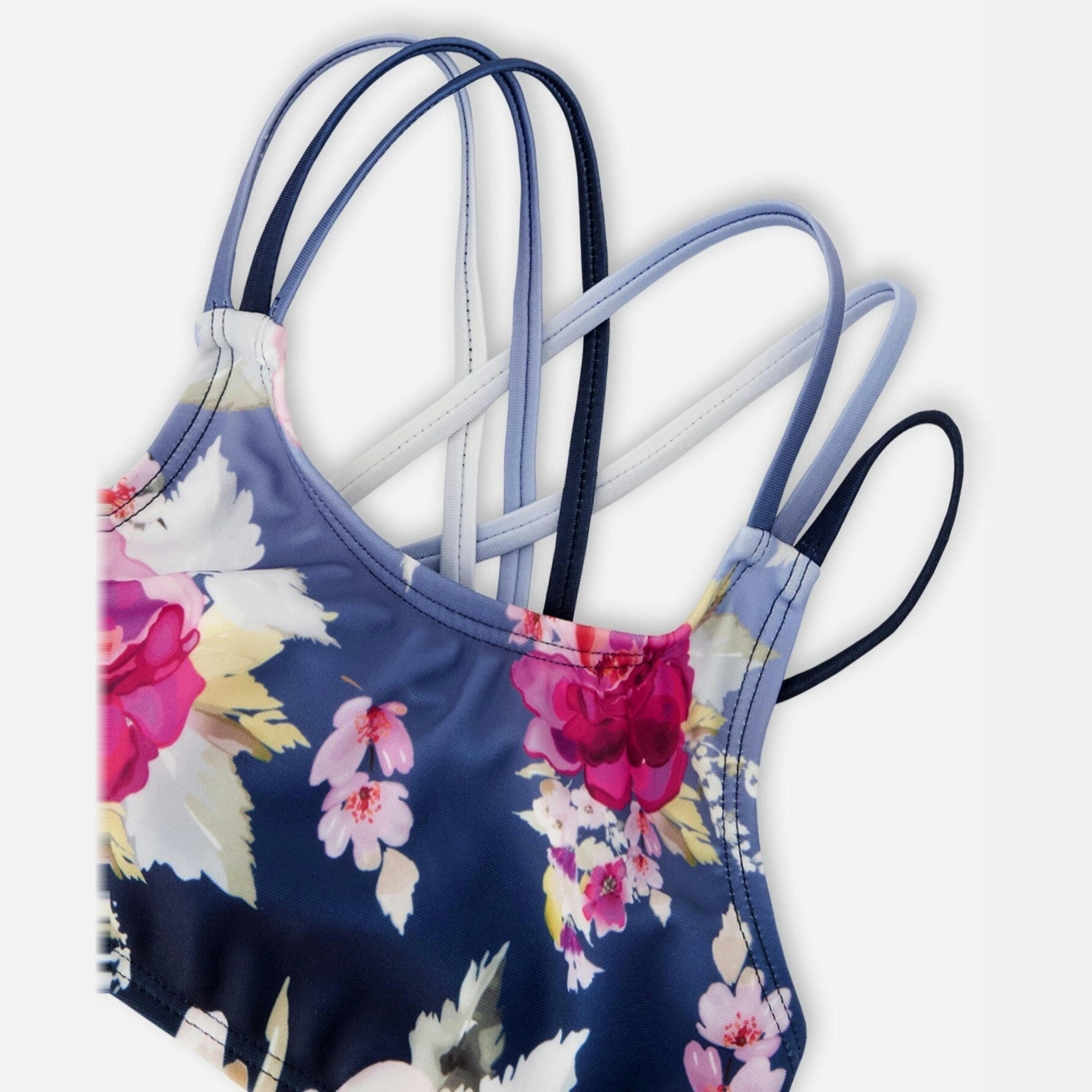 Two-Piece Swimsuit Blue Rose Print , view 5 of 6