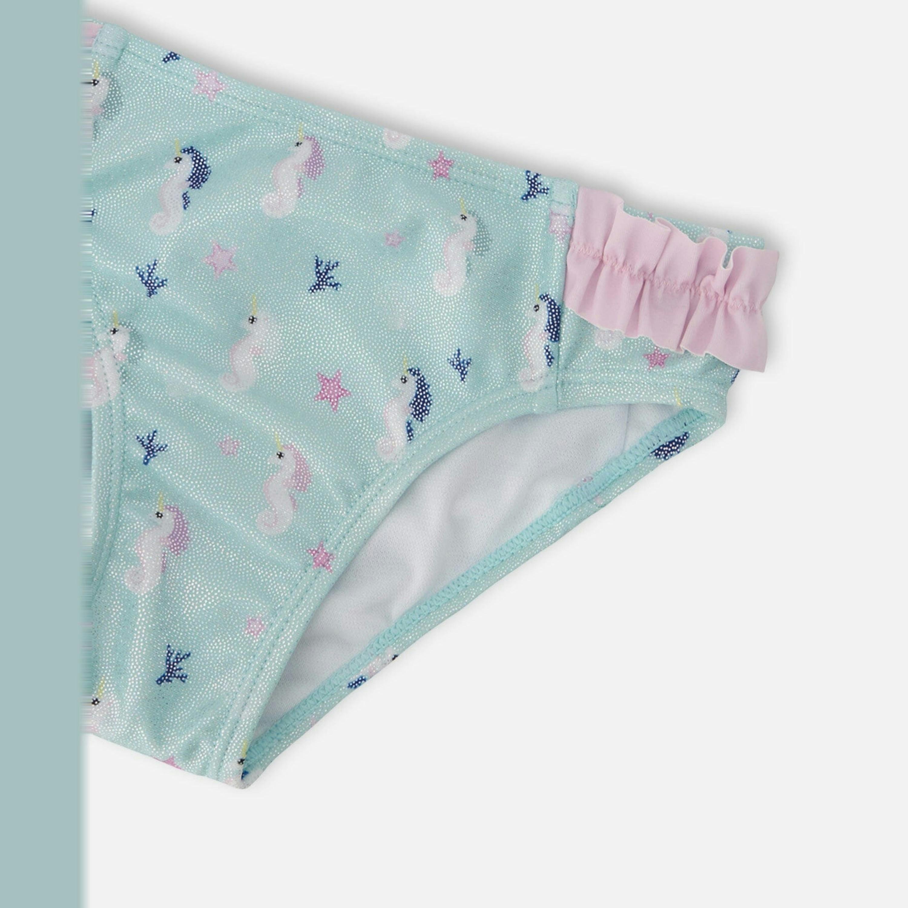 Two-Piece Swimsuit Blue Seahorse Print , view 5 of 5