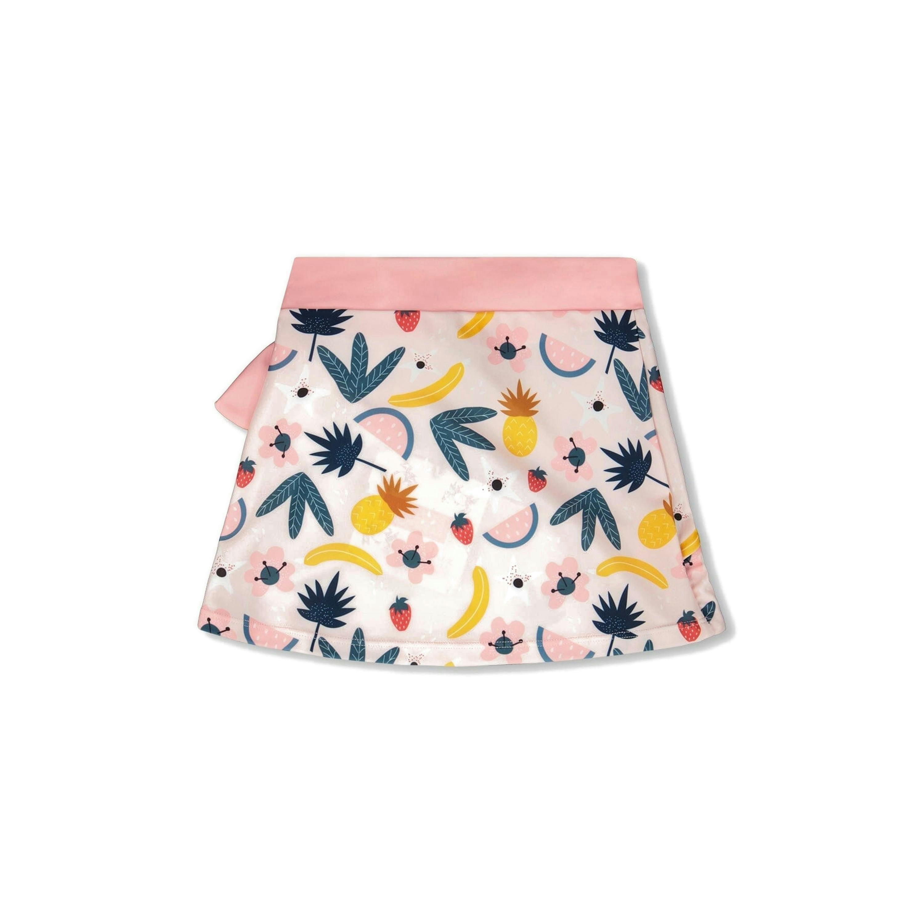 Beach Skirt Cover-Up Pink Printed Fruits , view 4 of 5