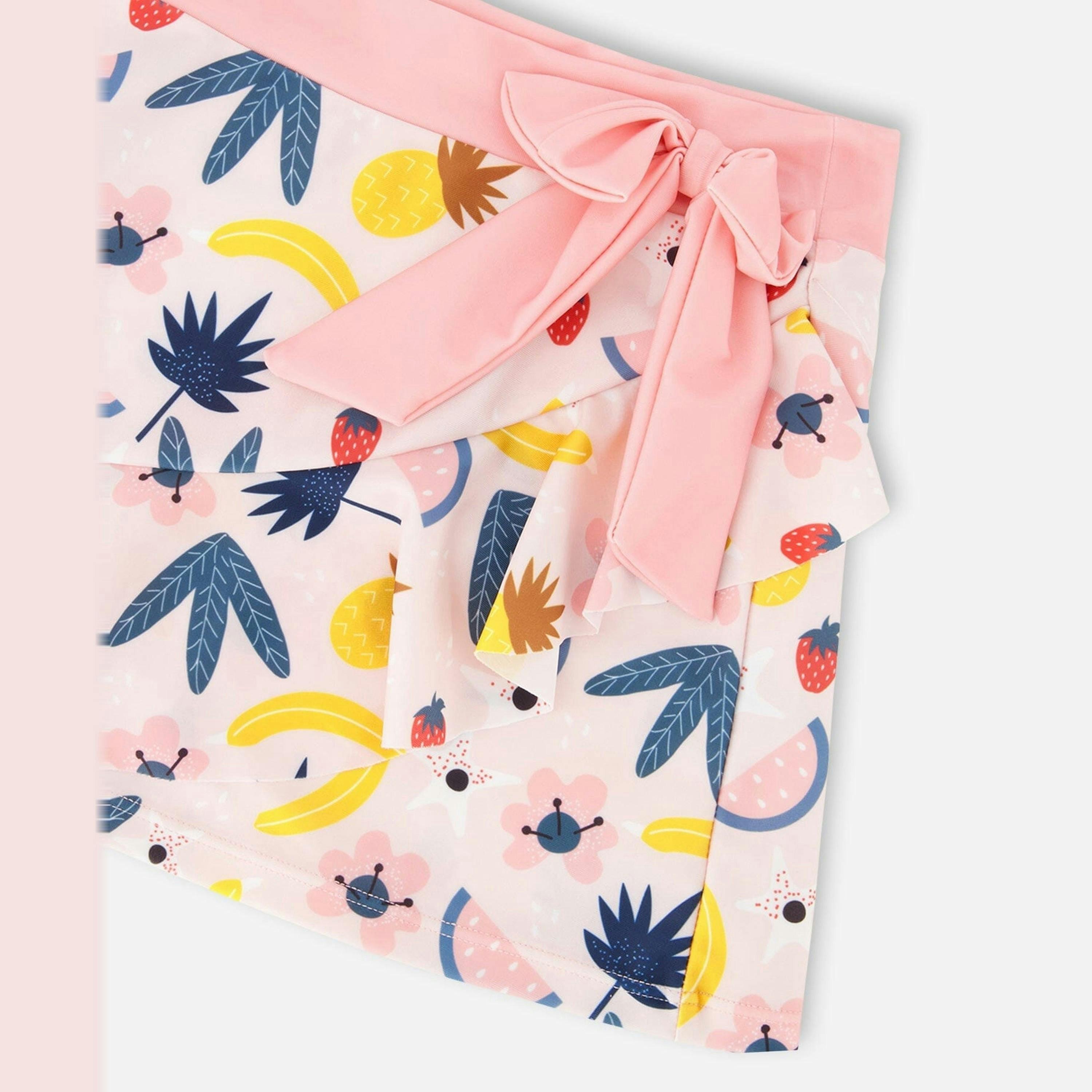 Beach Skirt Cover-Up Pink Printed Fruits , view 5 of 5