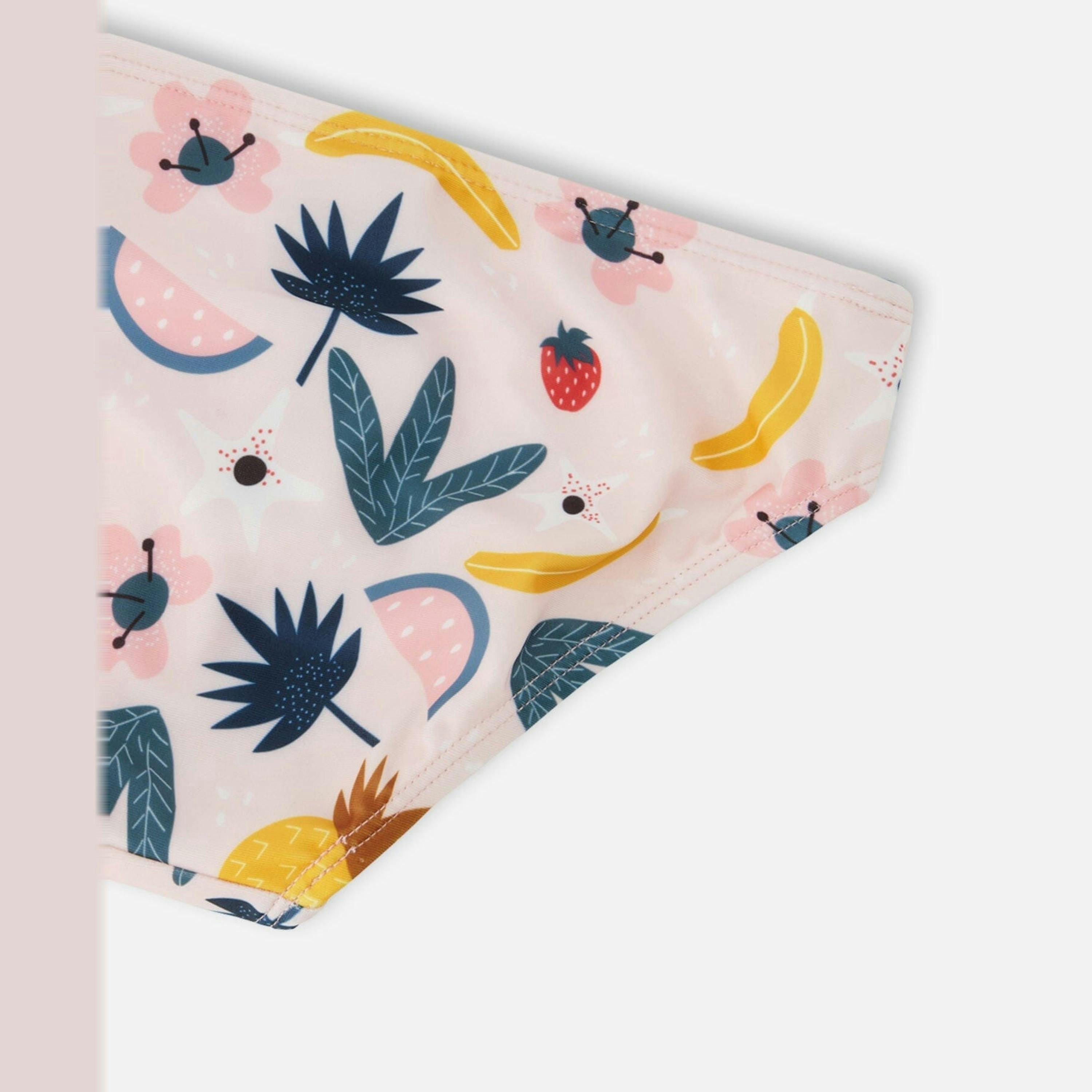 Two-Piece Swimsuit Pink Printed Fruits , view 6 of 6